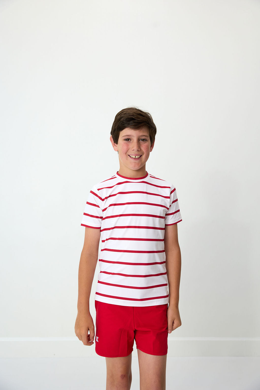 Striped Practice Shirt | White/Red
