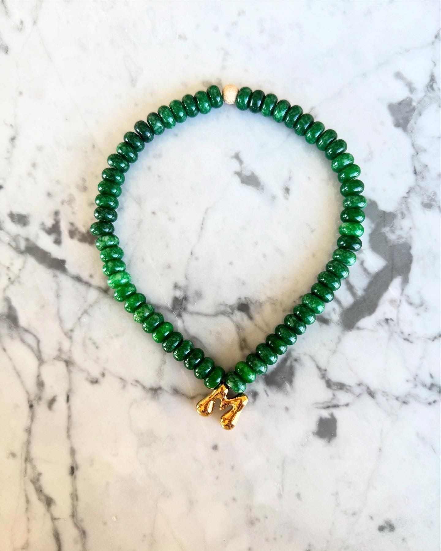 Bubble Matcha | Intial Necklace
