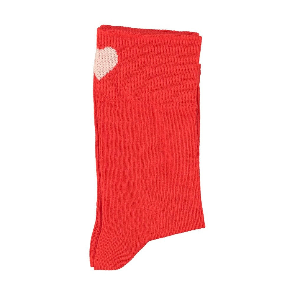 Heart Print Socks | Red