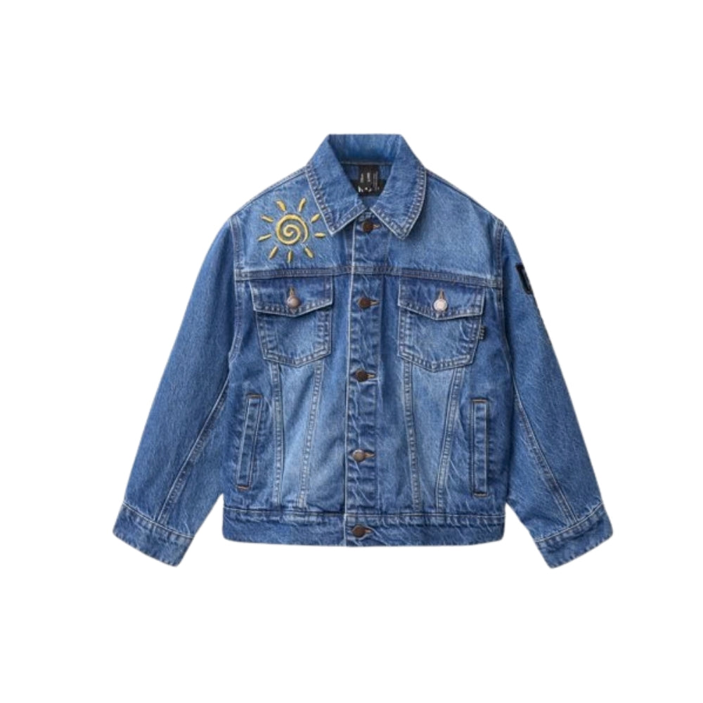 Embroidered Honore Jacket | True Blue