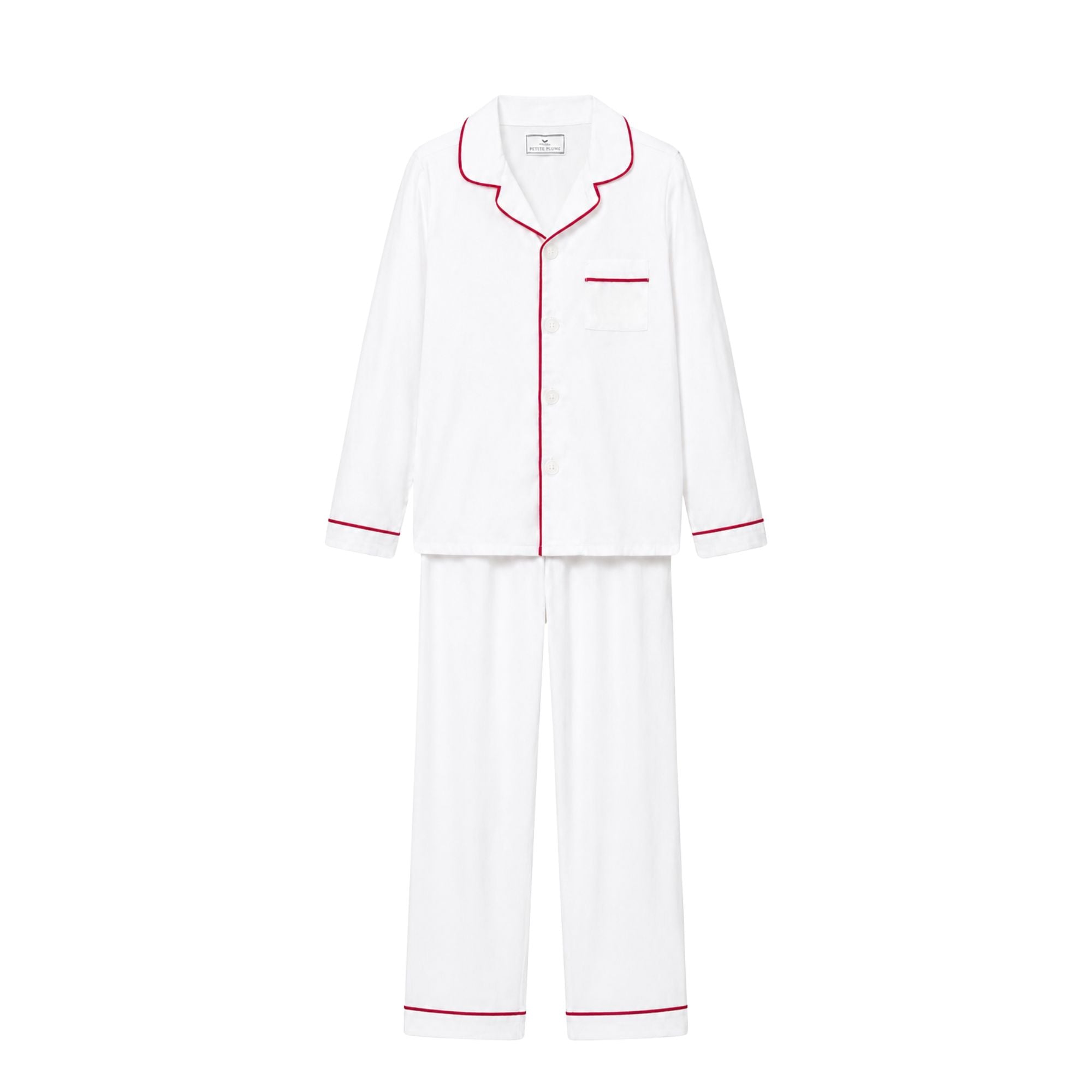 Twill Pajamas Set | White