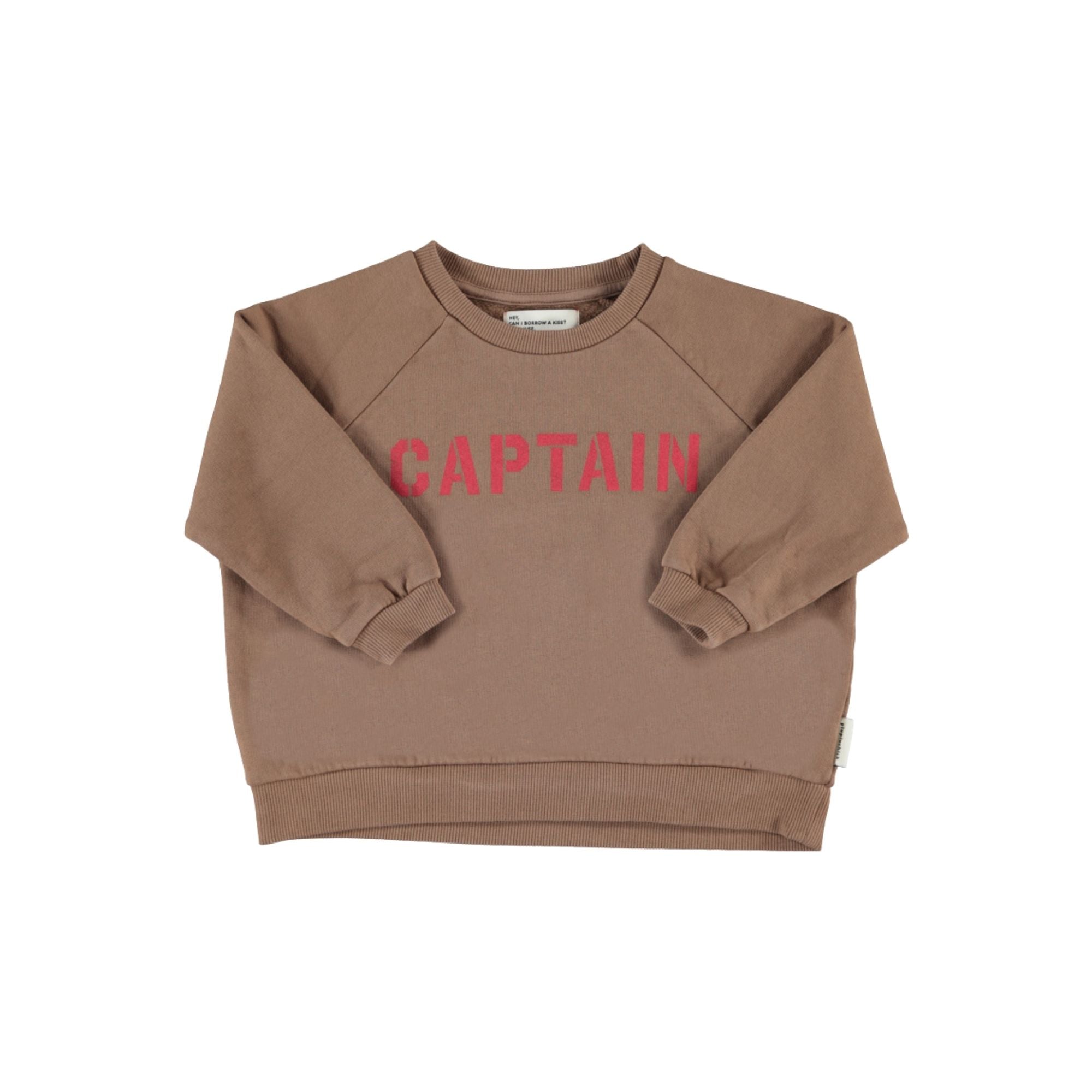 Sweatshirt | Brown with Captain Print