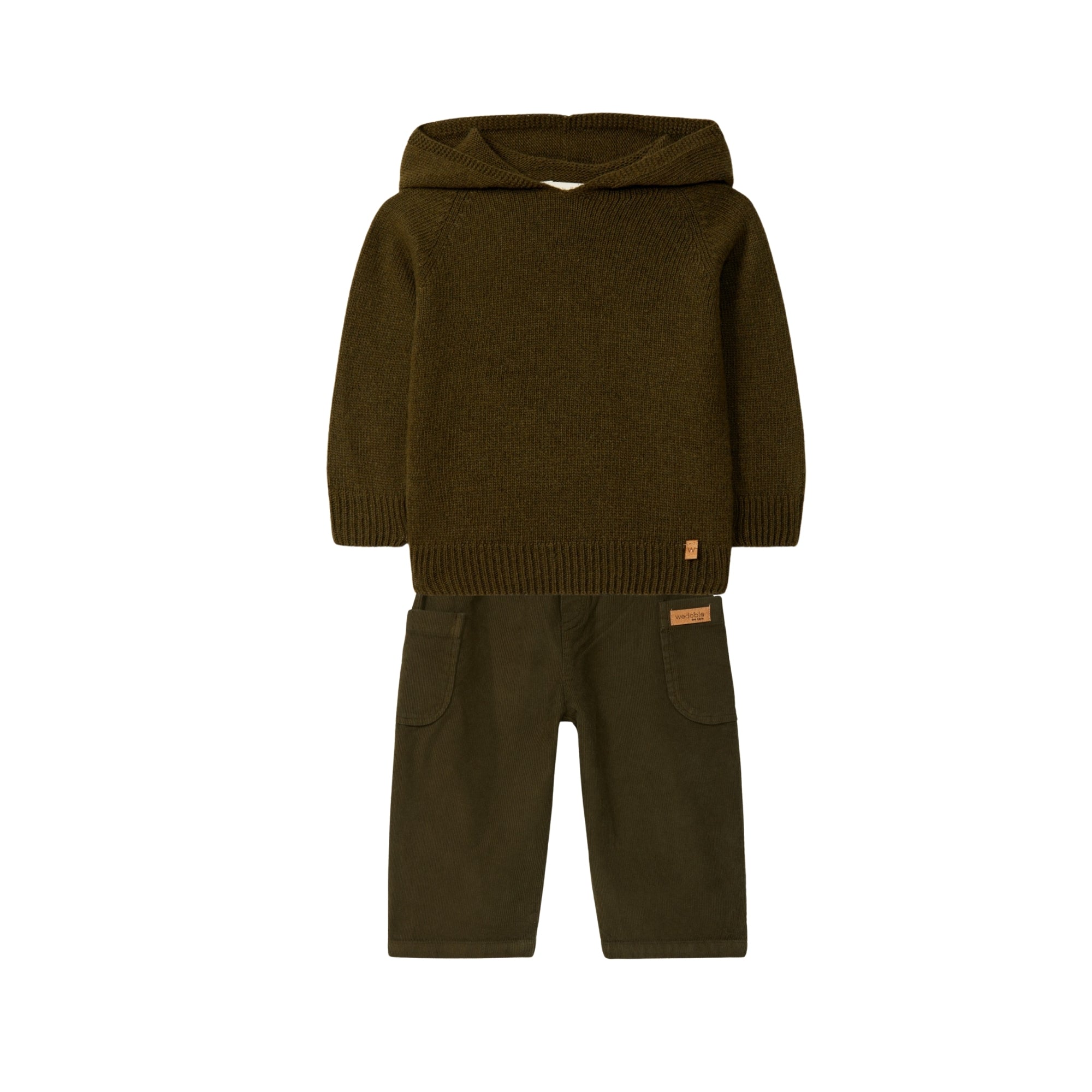 Hooded Sweater Set  | Dark Green