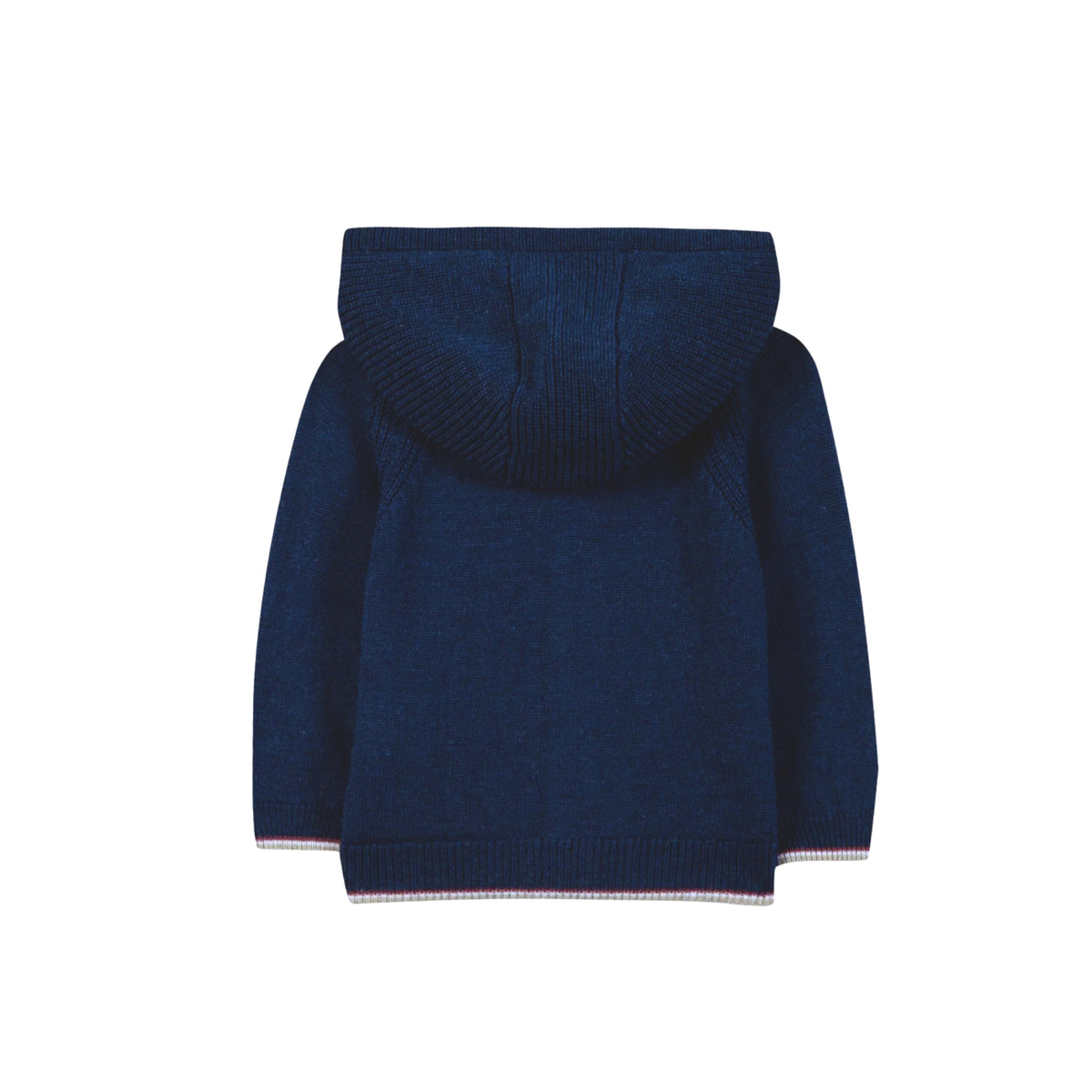 Hooded Zipper Cardigan | Navy
