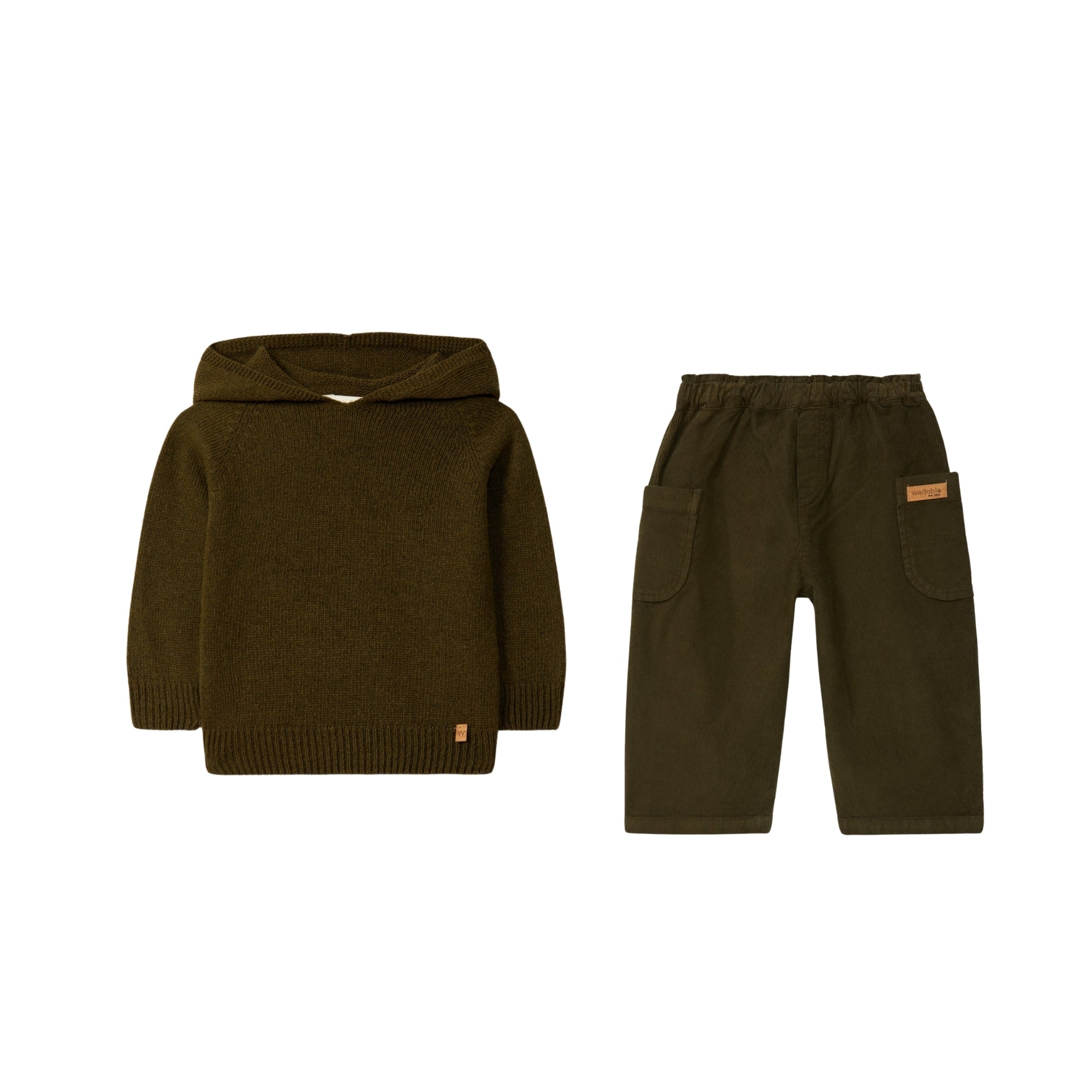 Hooded Sweater Set  | Dark Green