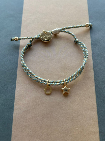 Braided Bracelets | Initial + Charm