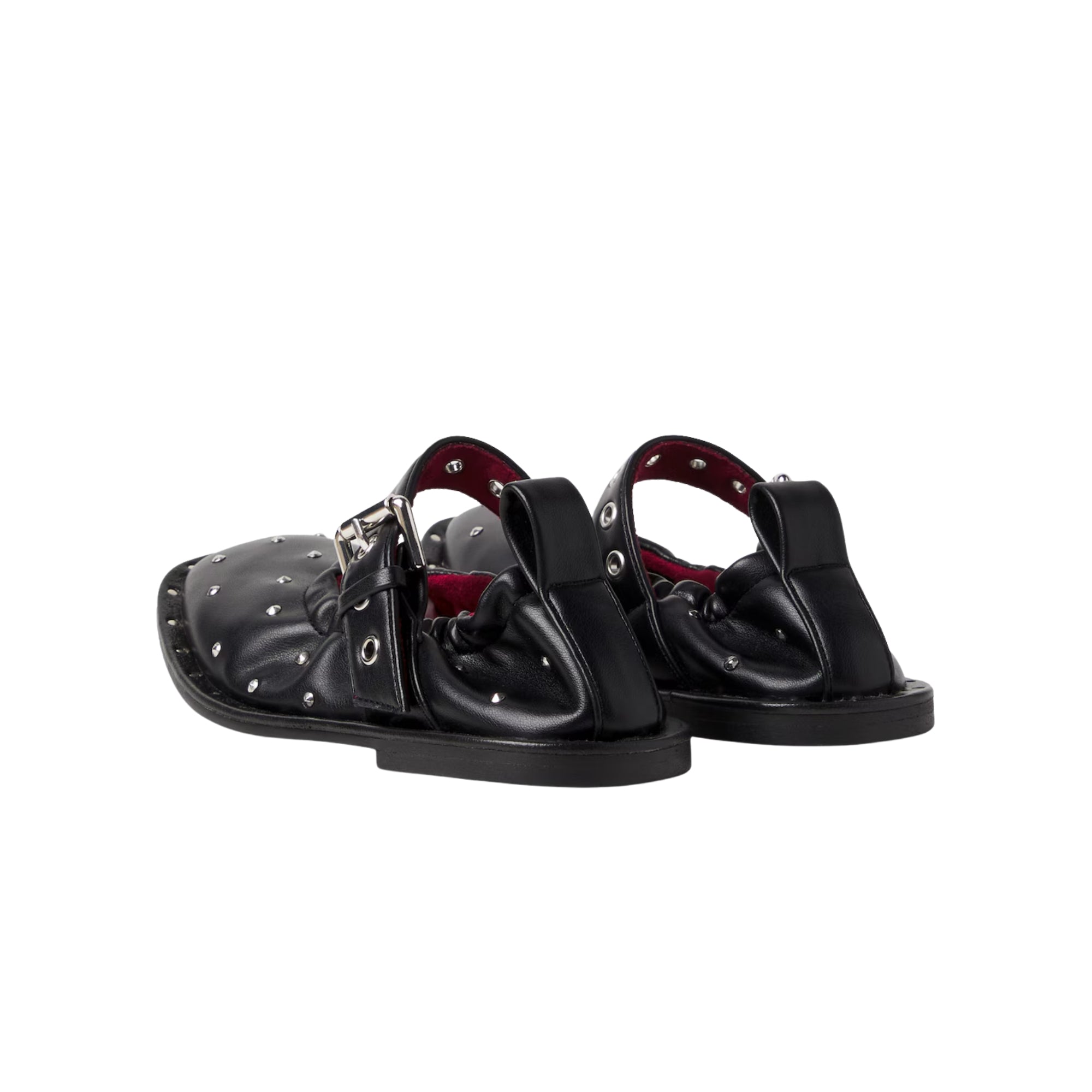 Studded Mary Jane Flats | Black