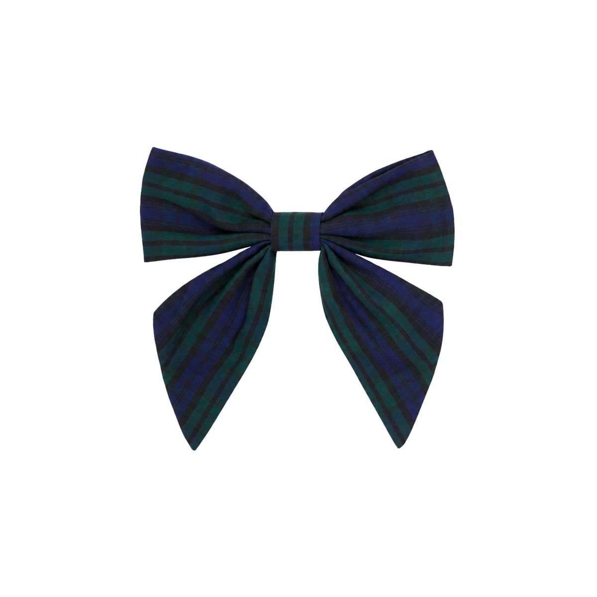 Large Bow Clip | Navy Check