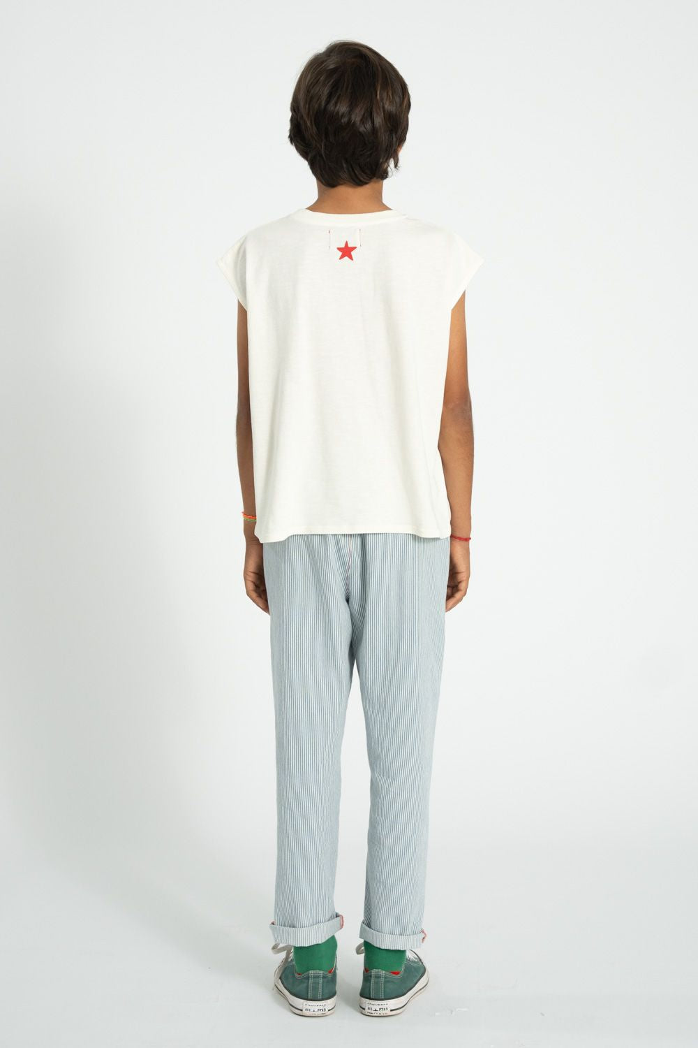 Striped Unisex Trousers | Ecru/Indigo