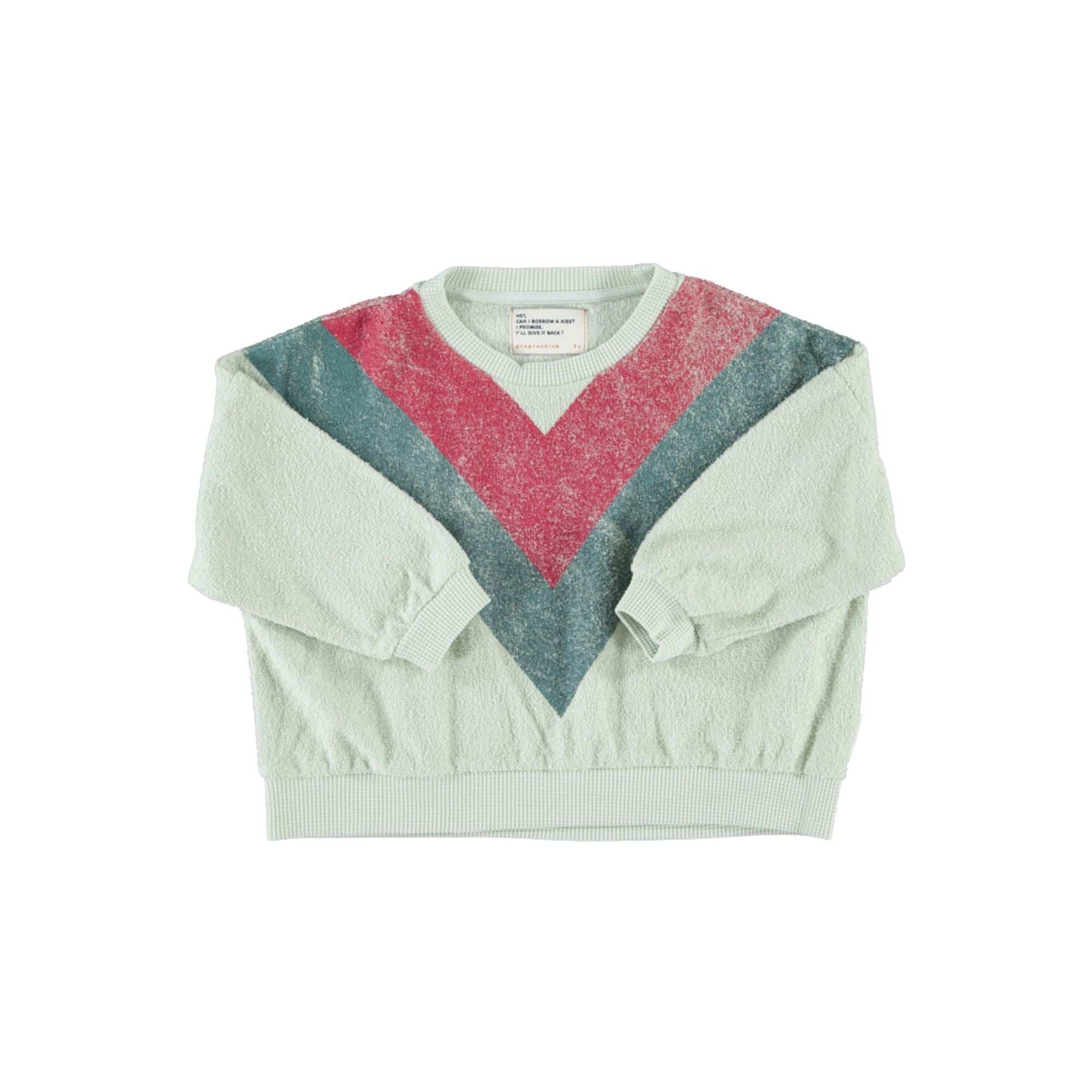 Sweatshirt | Mint Green with Triangle Print