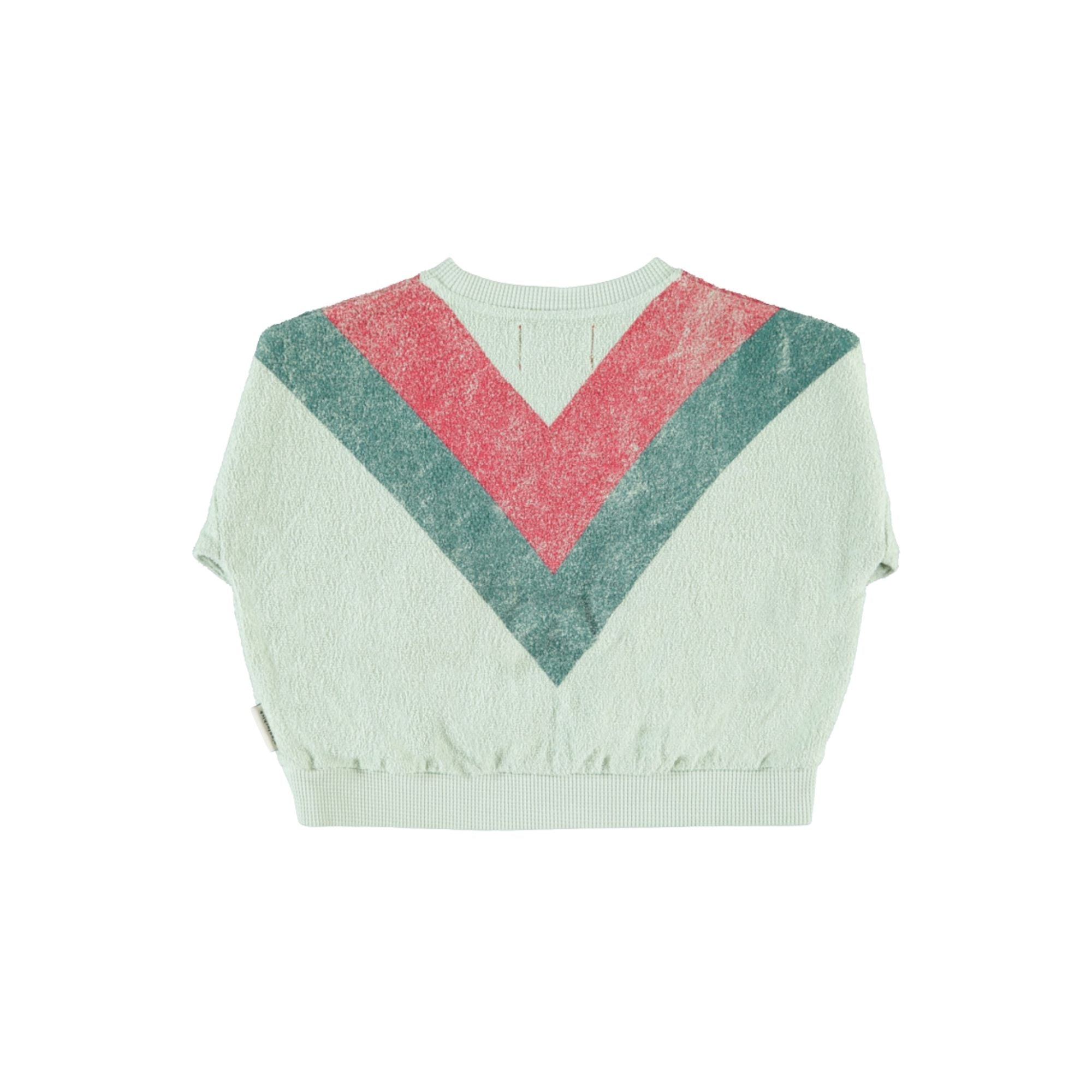 Sweatshirt | Mint Green with Triangle Print
