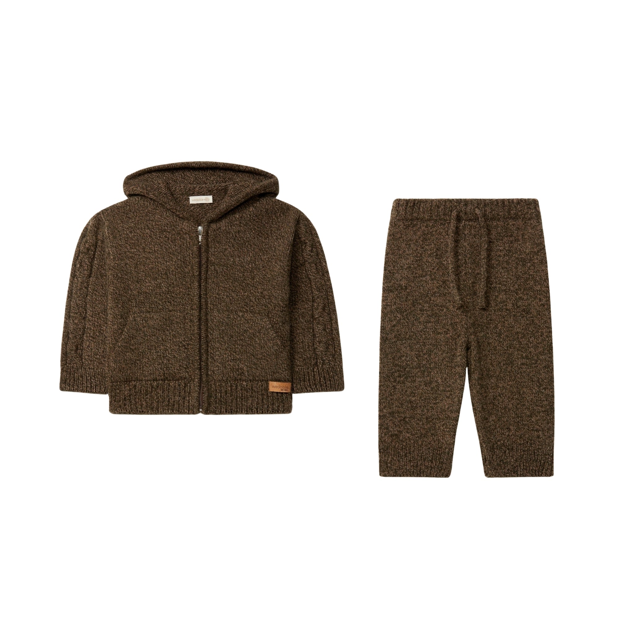 Cardigan Outfit Set | Green Mouliné