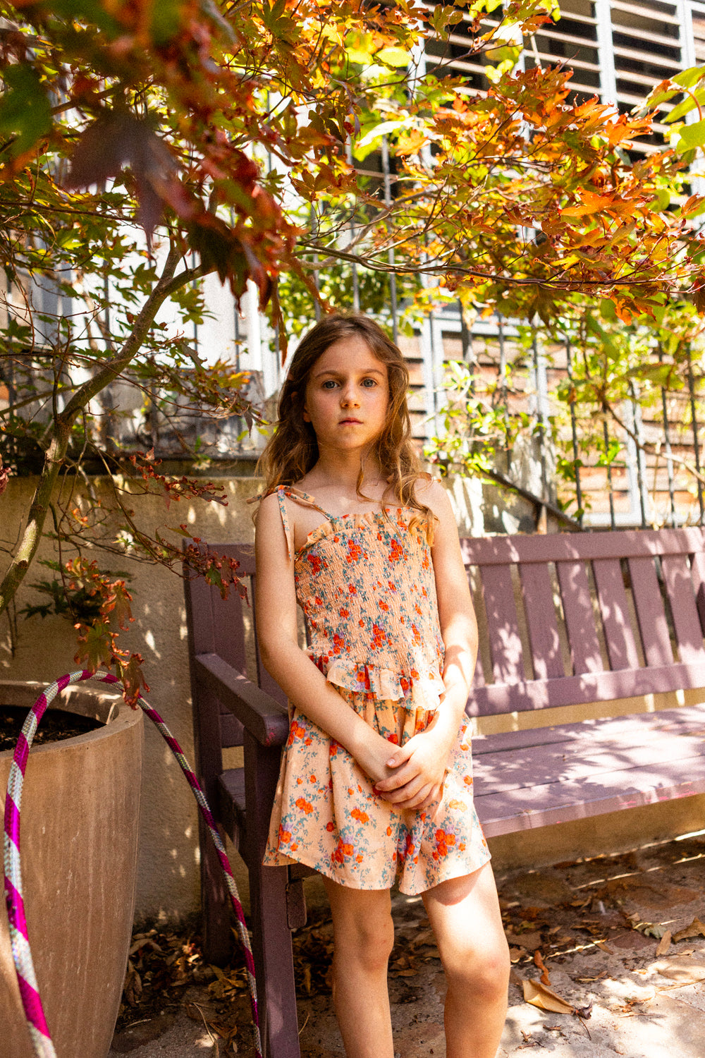 Eden Bouquet Dress | Nude Orange