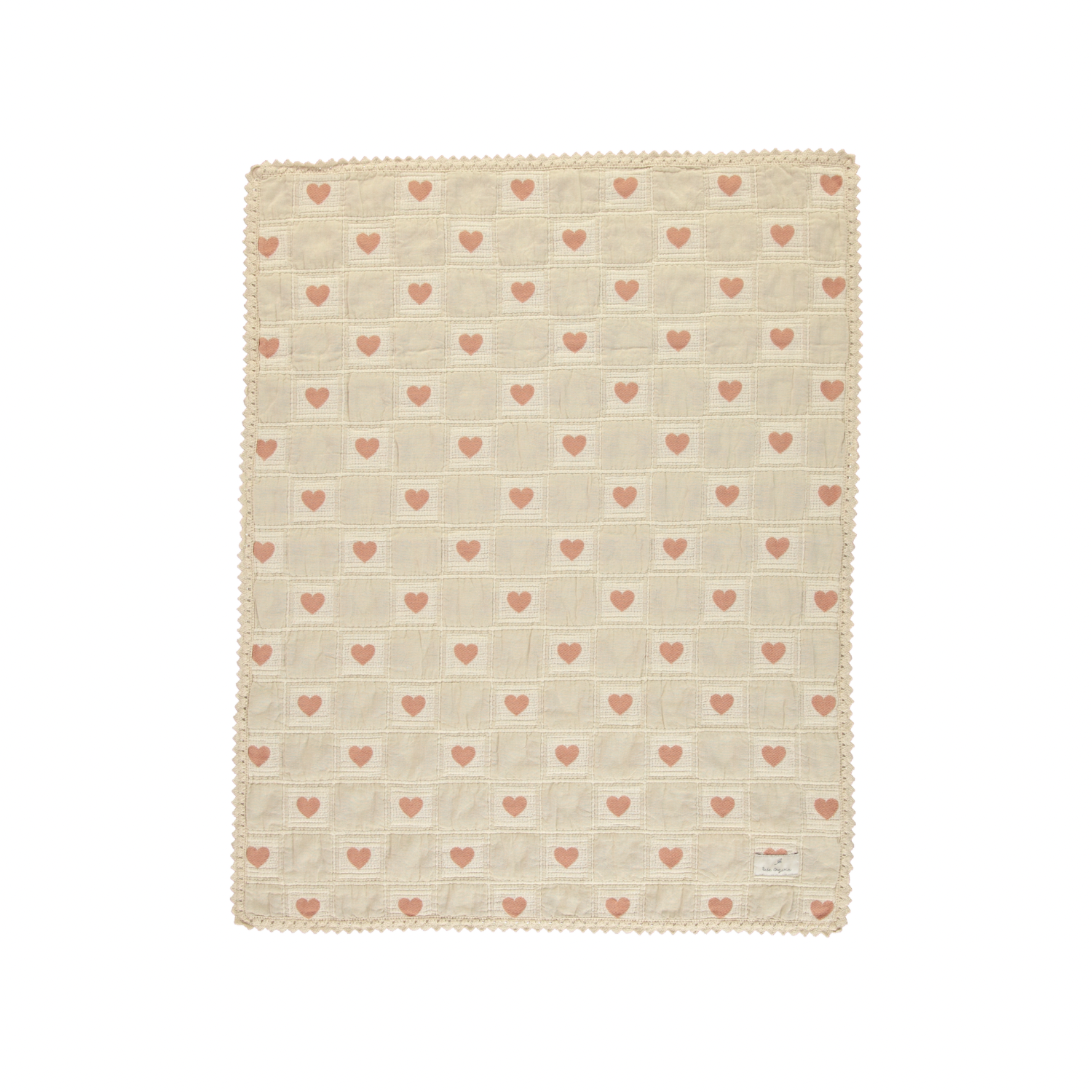 Heart Blanket Patchwork | Mauve