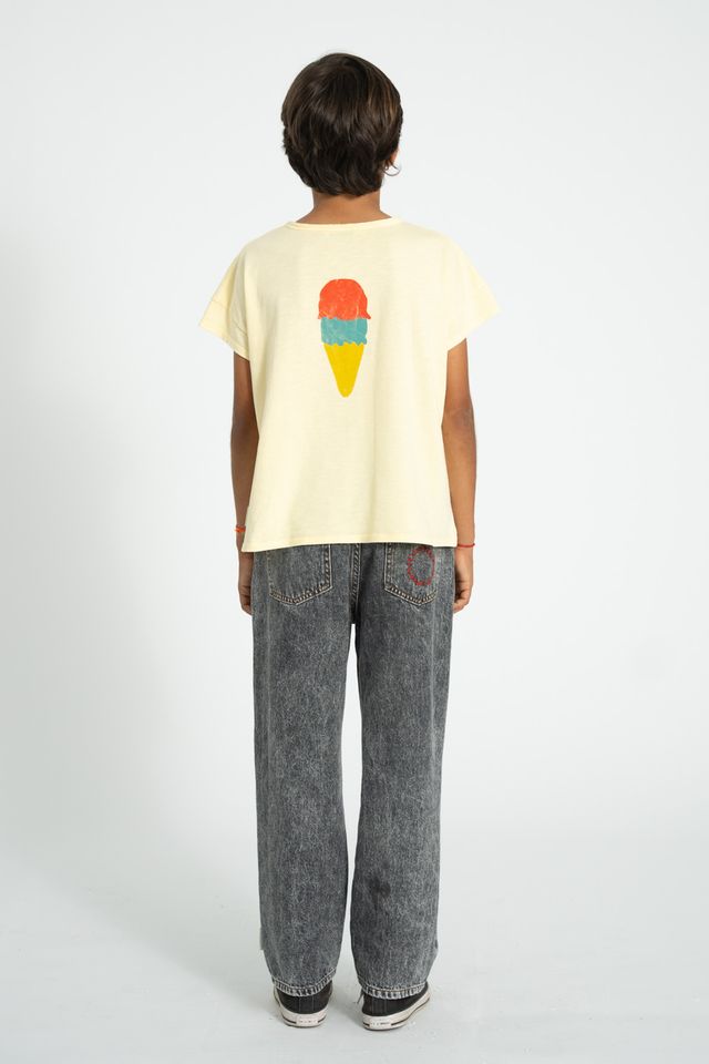 Beach Bar Print T-Shirt | Light Yellow