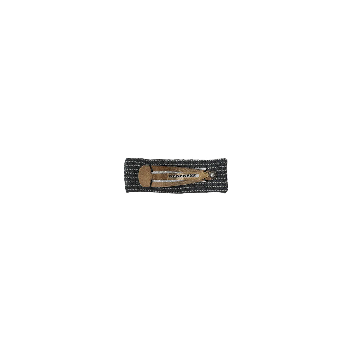 Henry Stripe Square Hair Clip Set | Deep Navy
