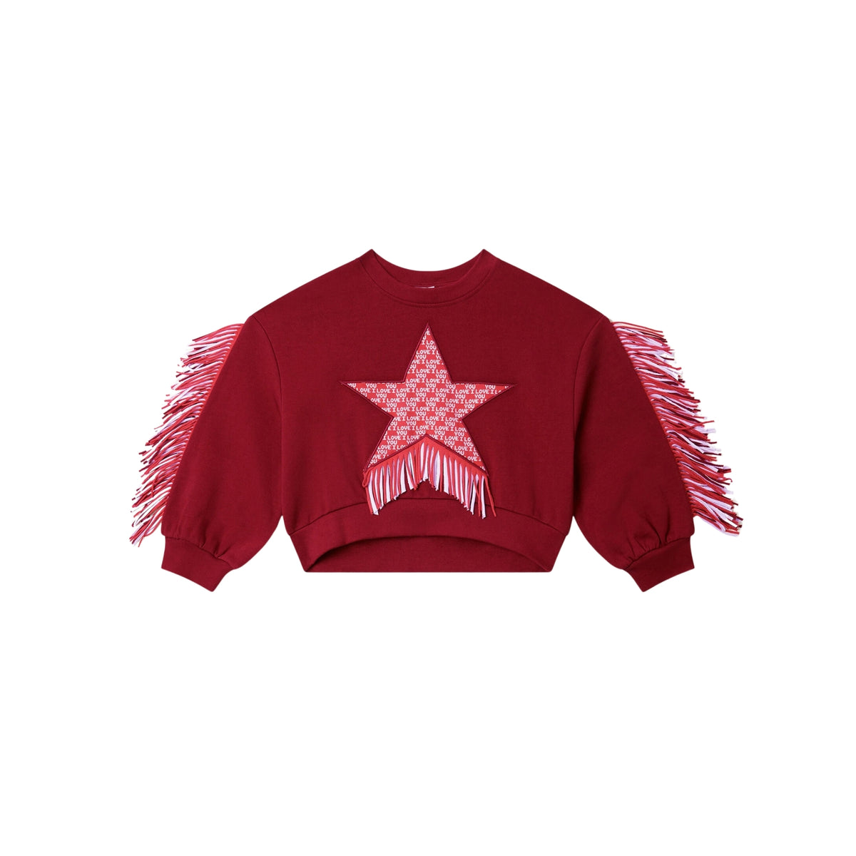 Star Fringe Sweatshirt | Maroon