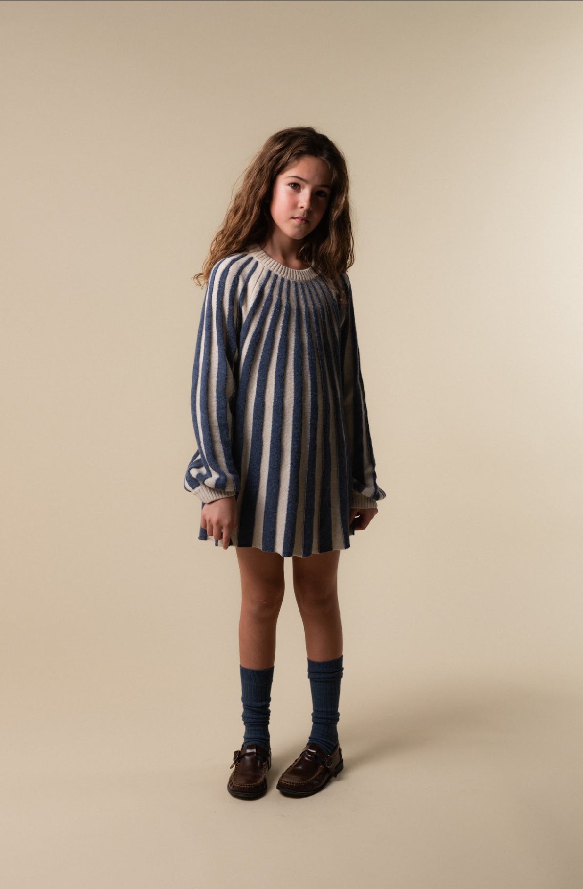 Striped Knit Dress | Navy