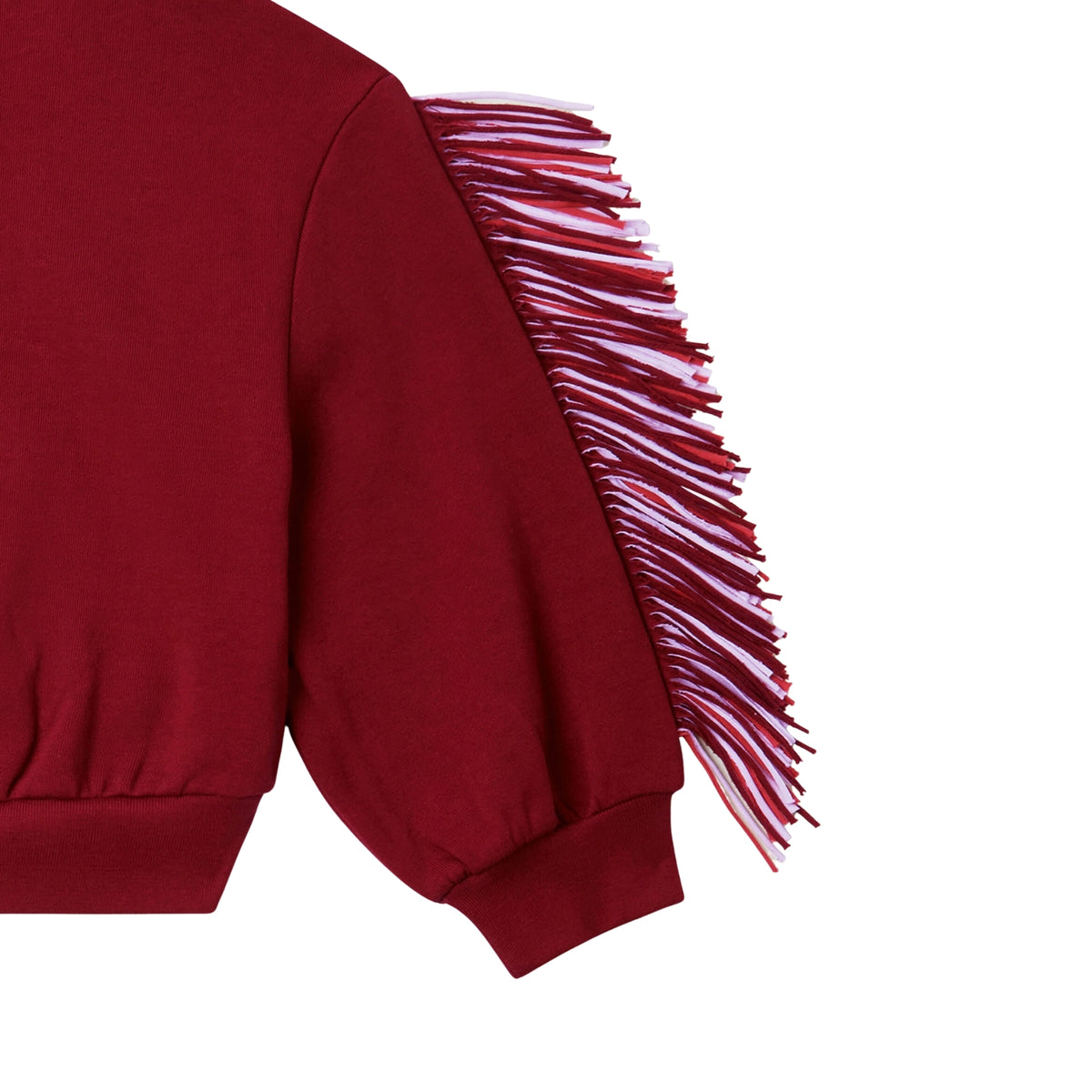 Star Fringe Sweatshirt | Maroon