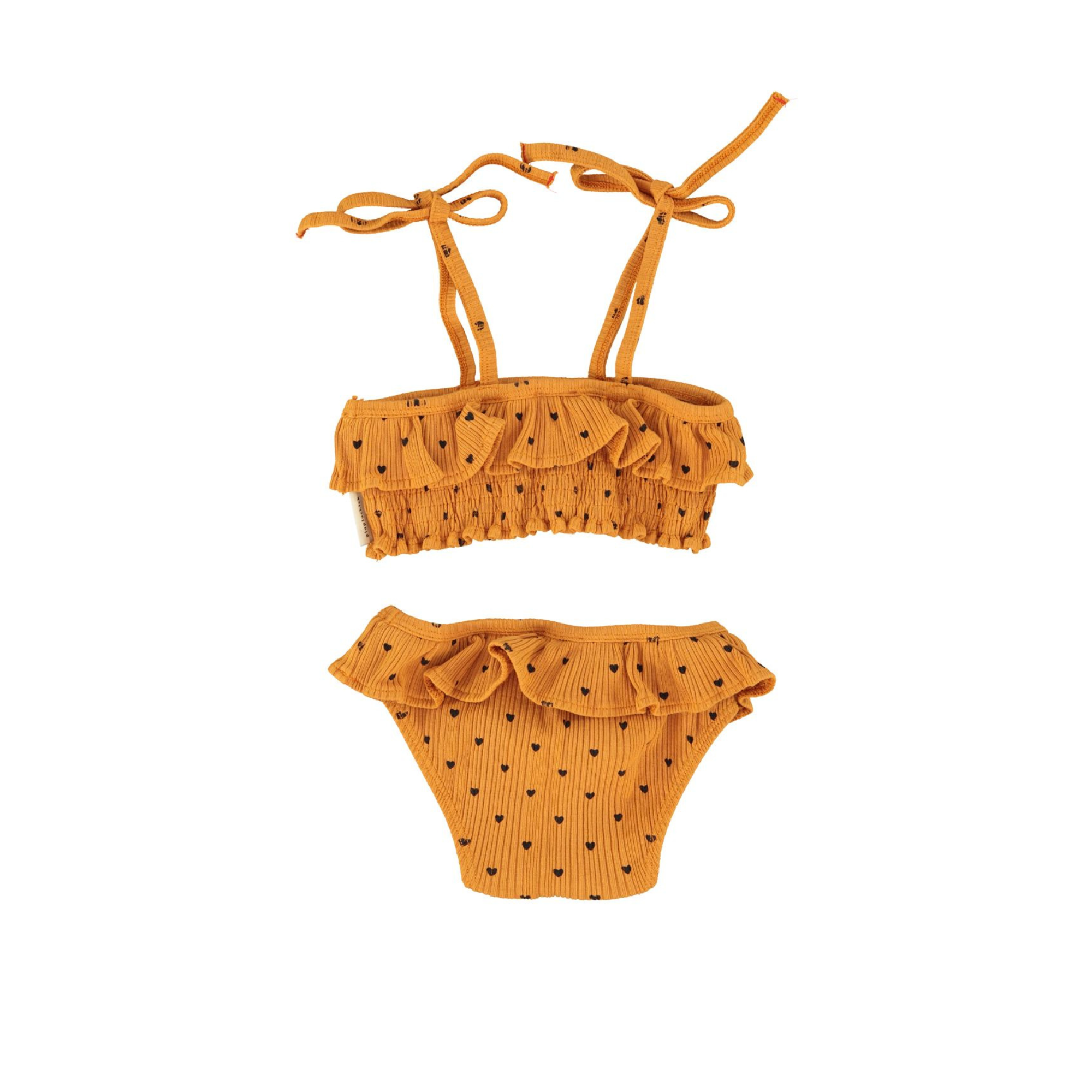 Heart Print Bikini | Camel/Black