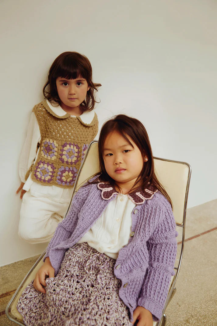 Ester Fanned Skirt | Lavender Combo