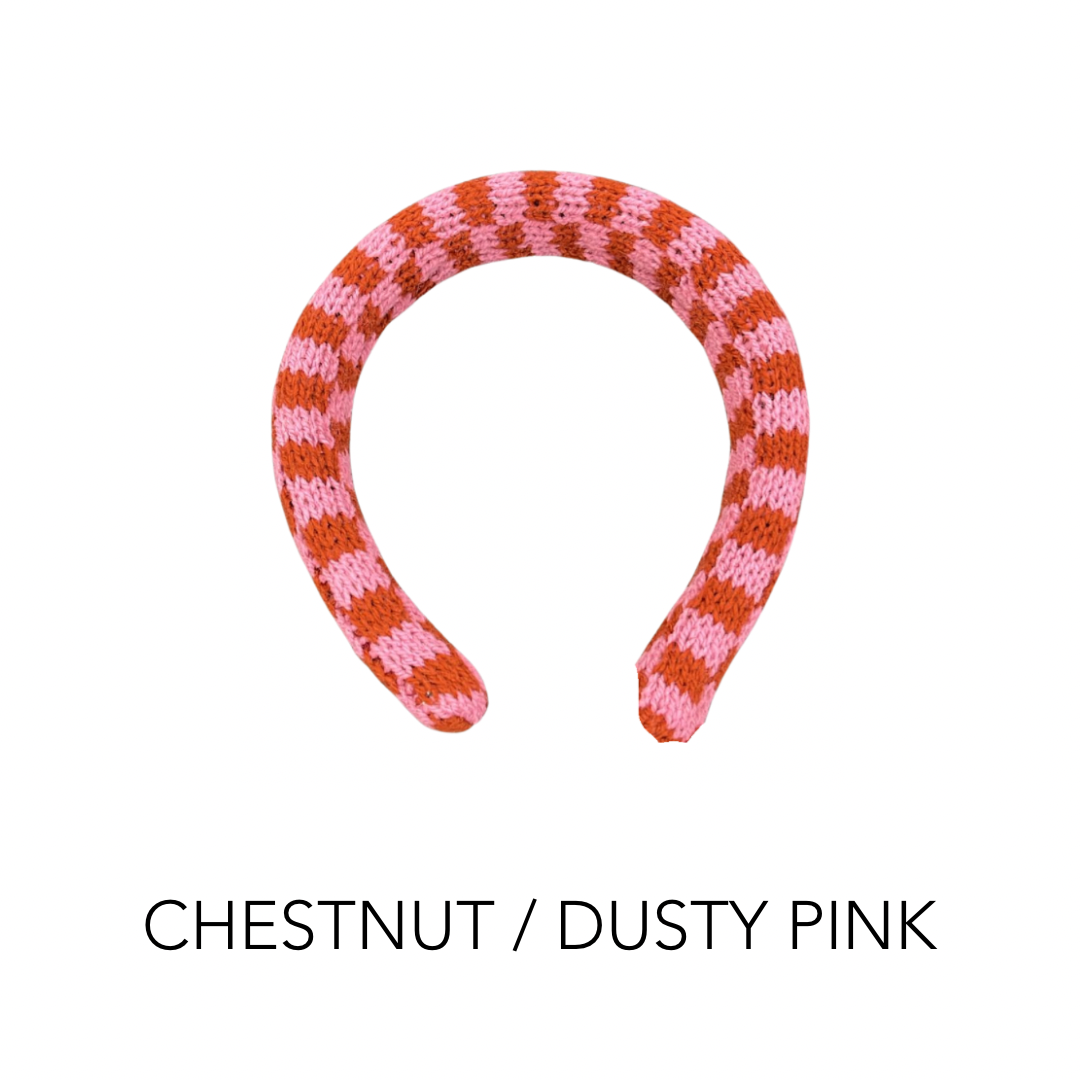 Knit Headband- Checkered