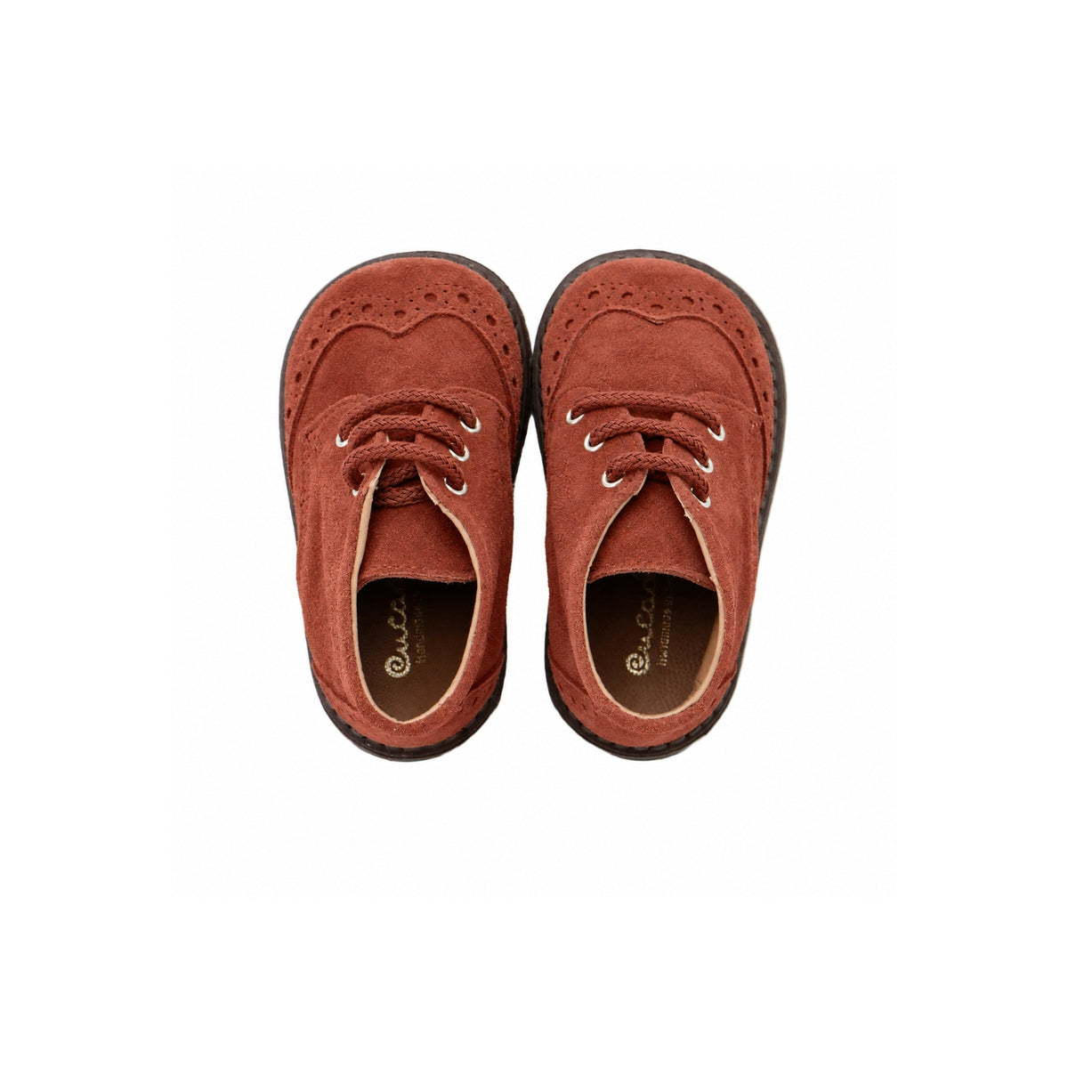 Velor Leather Chopped Booties | Brick