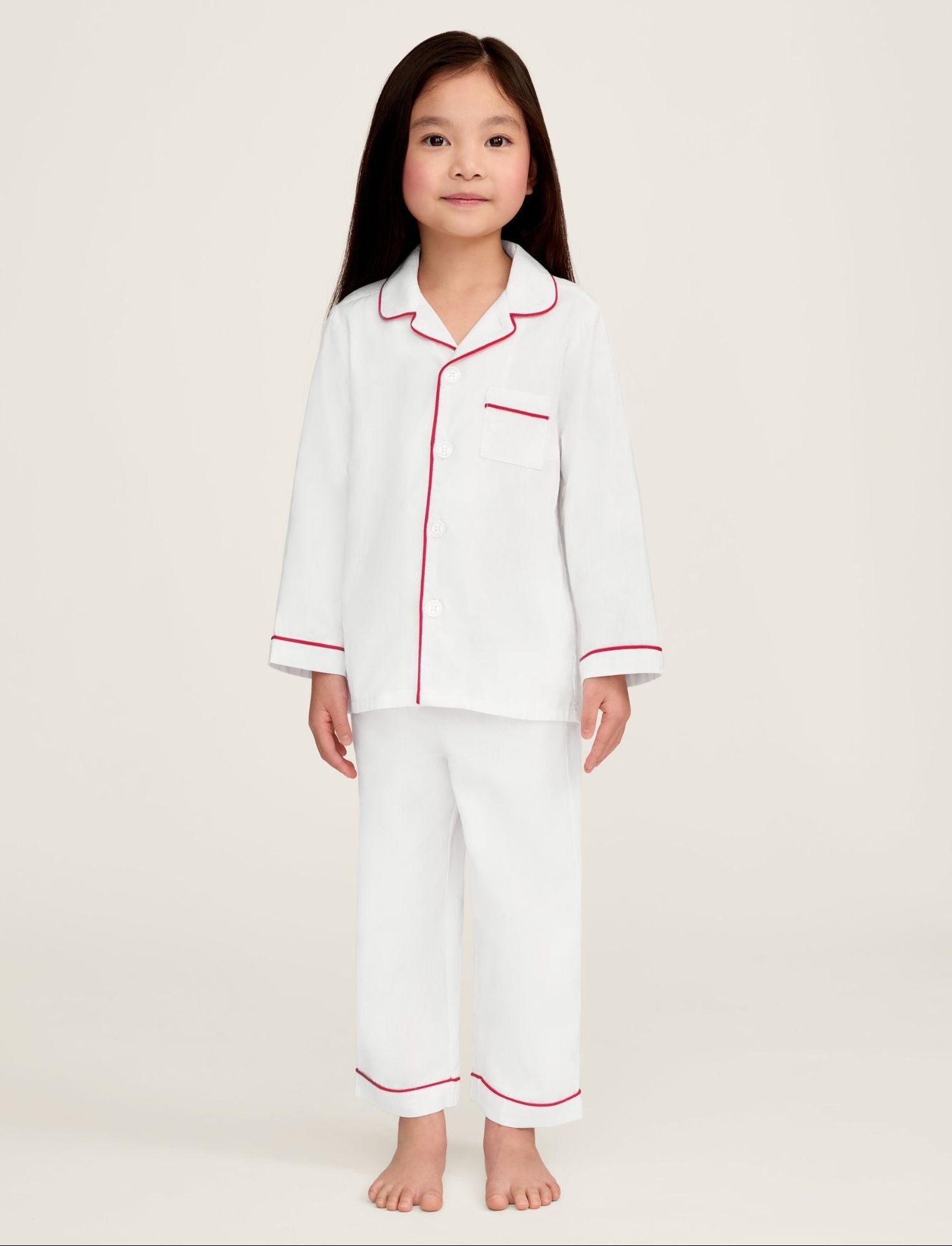 Twill Pajamas Set | White