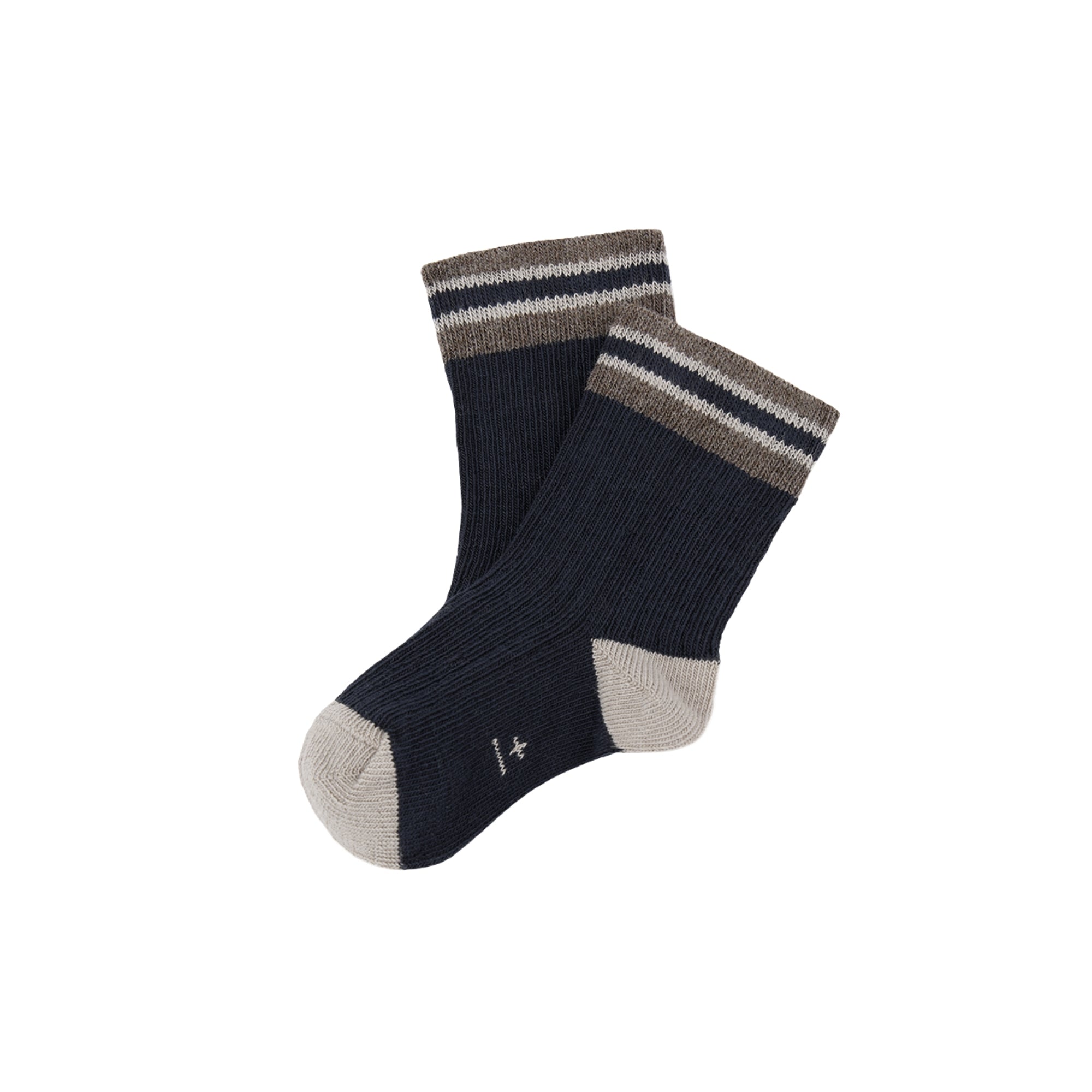 Sicilia Ribbed Plain Socks | Blue