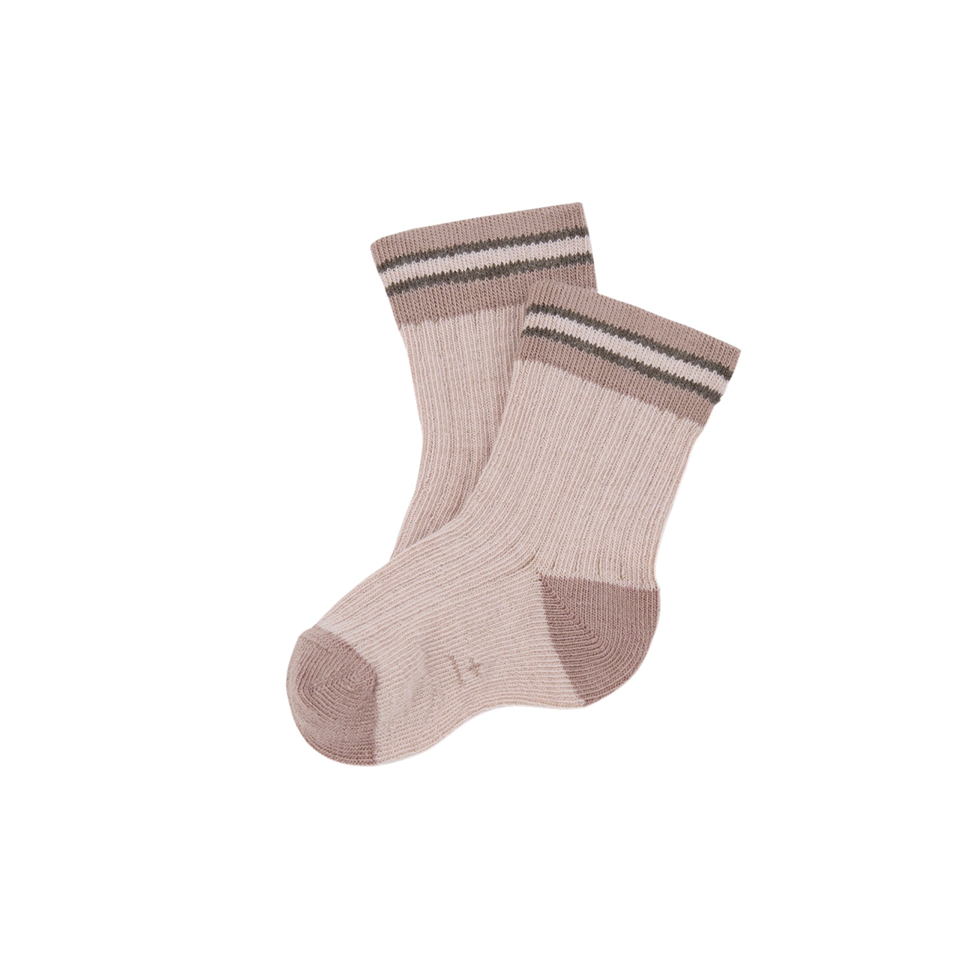 Sicilia Ribbed Plain Socks | Nude