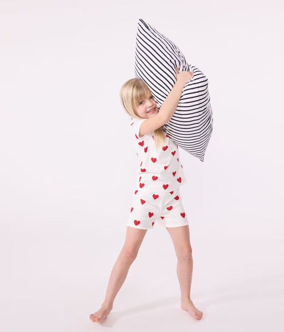 Girls Short Pyjamas | Heart Patterned