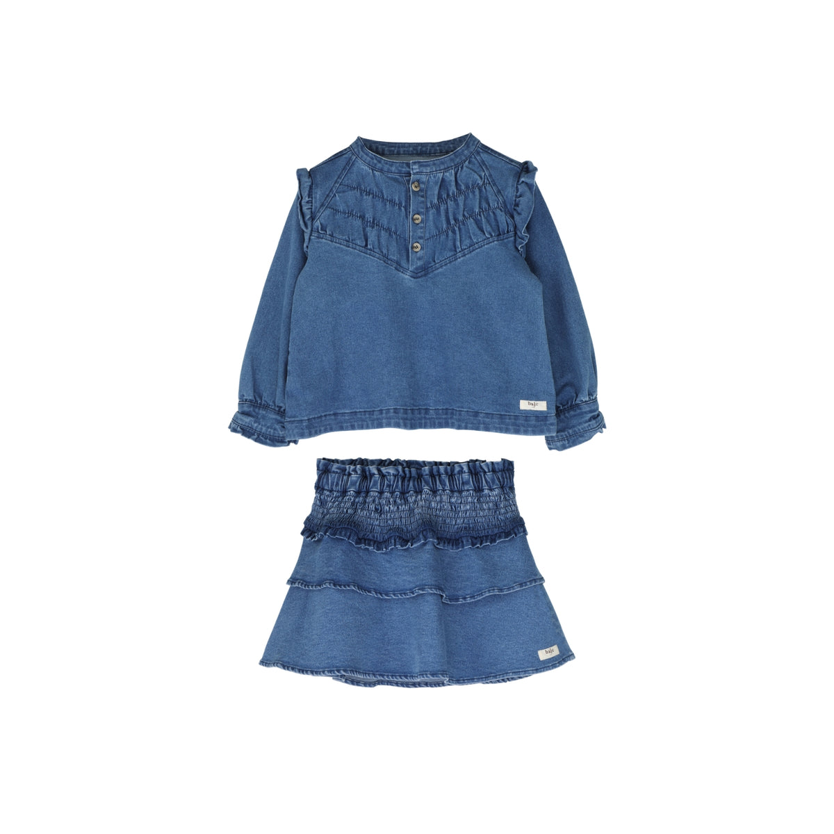 Reeza Yela Skirt Set | Blue Denim