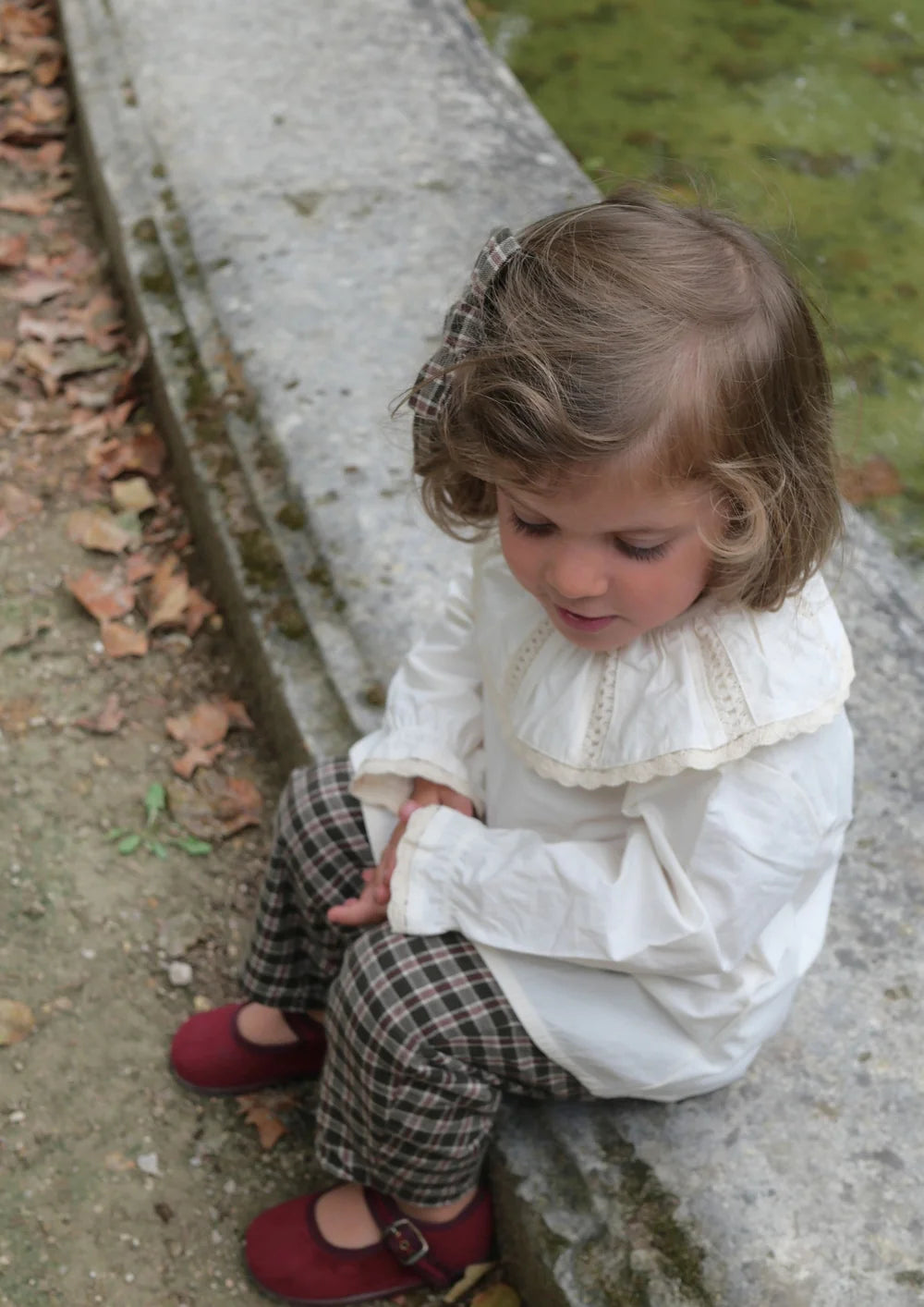 Carlotta Hair Clip | Grey Tartan