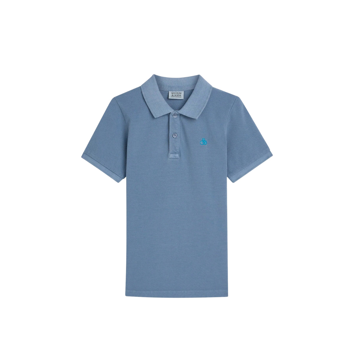 Garment Dyed Pique Polo | Blue