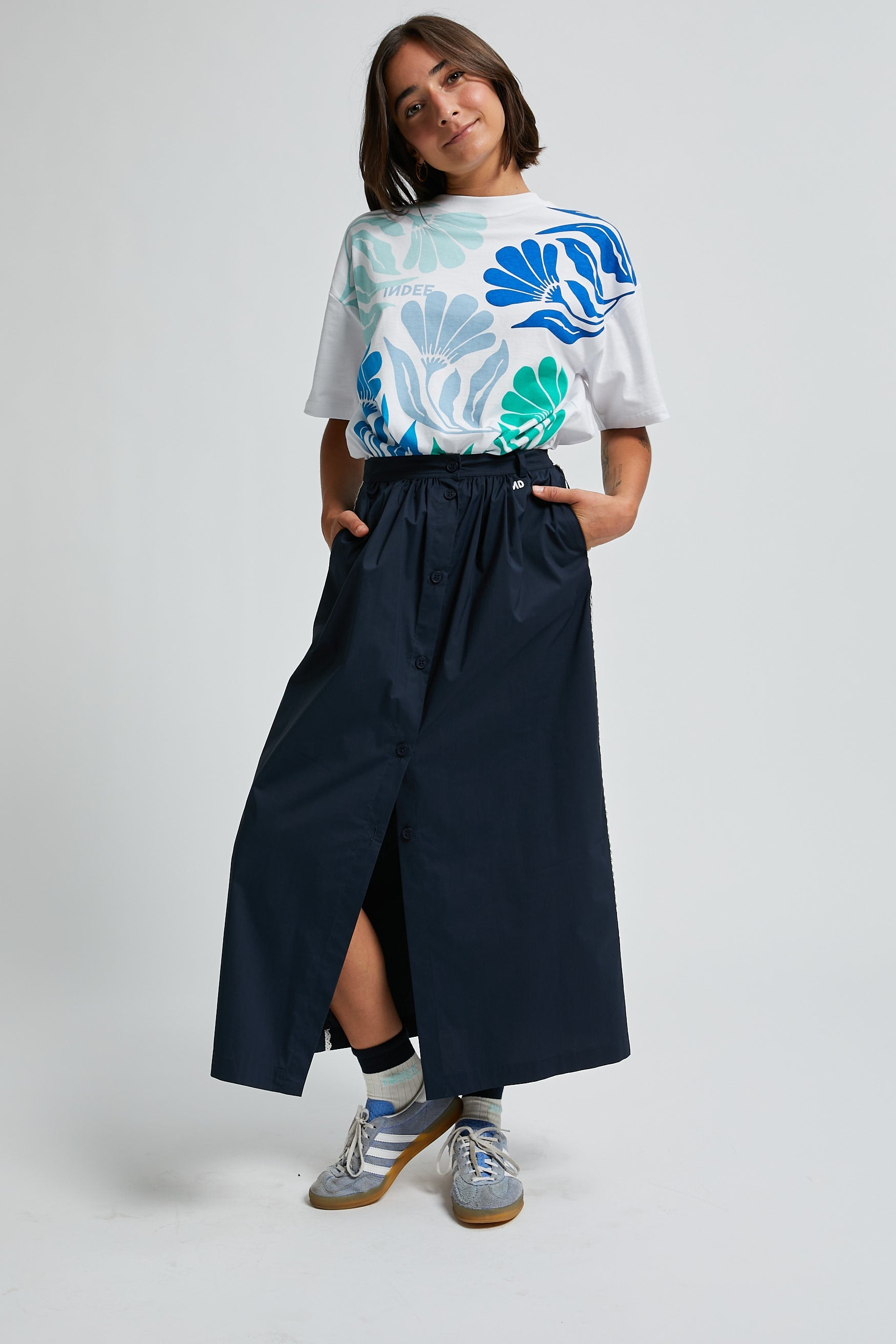 Valduchesse Skirt | Navy