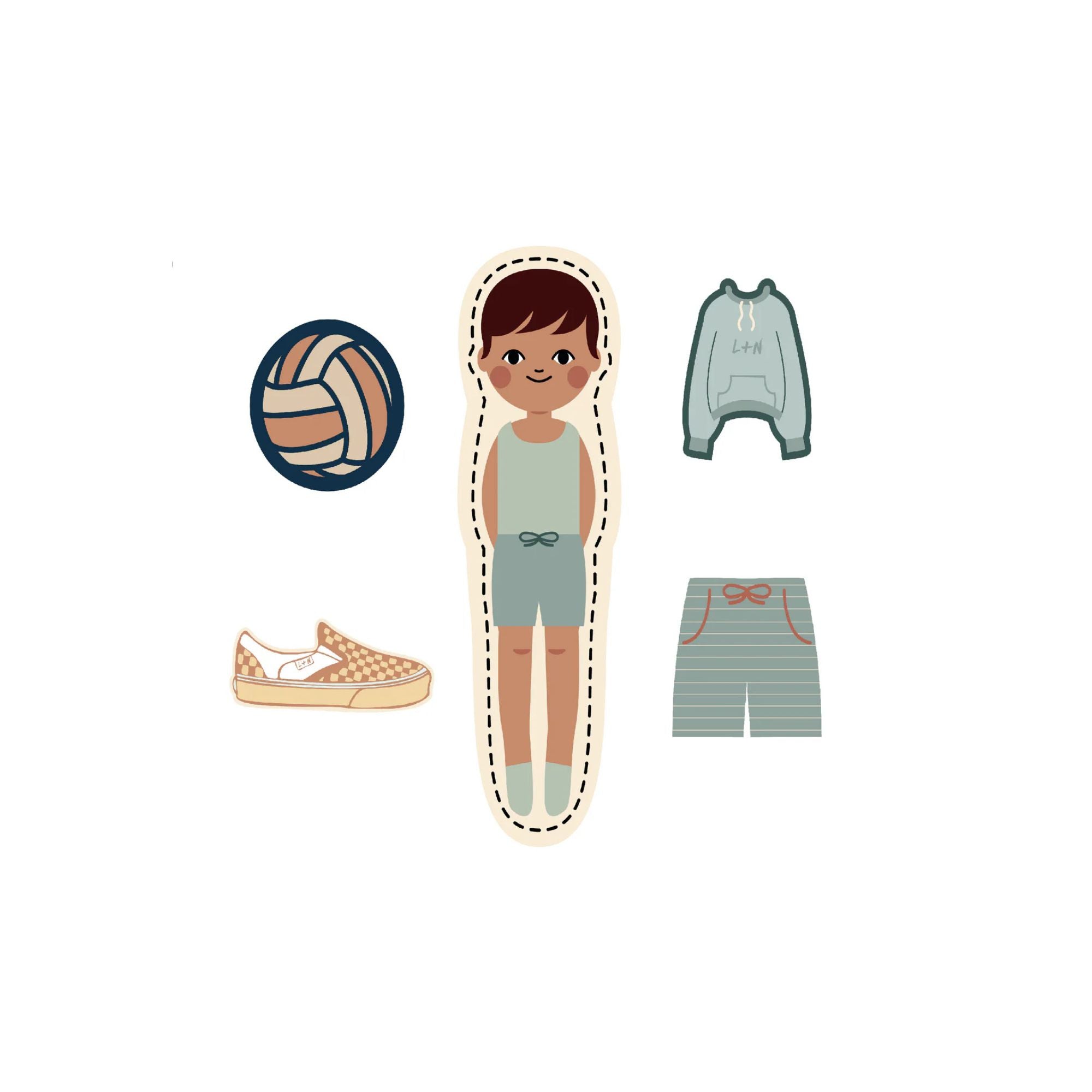 Nimix Paper Doll Boys Set