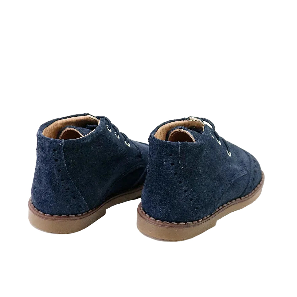 English Leather Chopped Booties | Blue