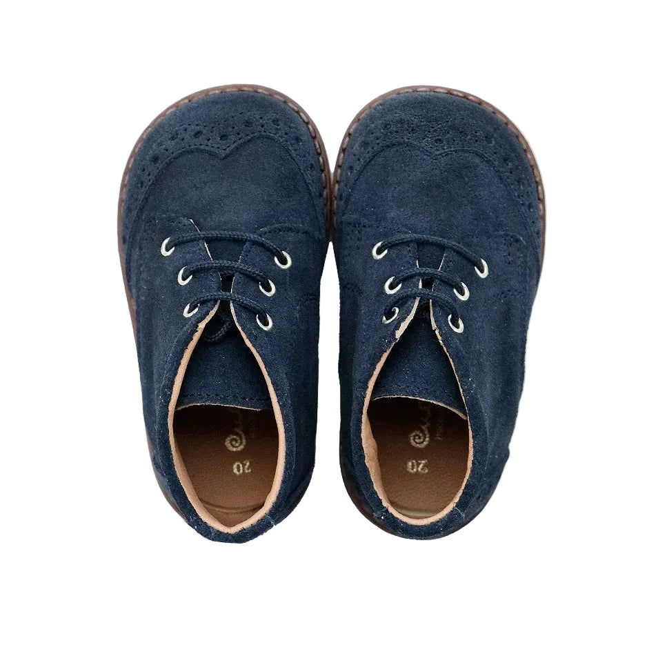 English Leather Chopped Booties | Blue