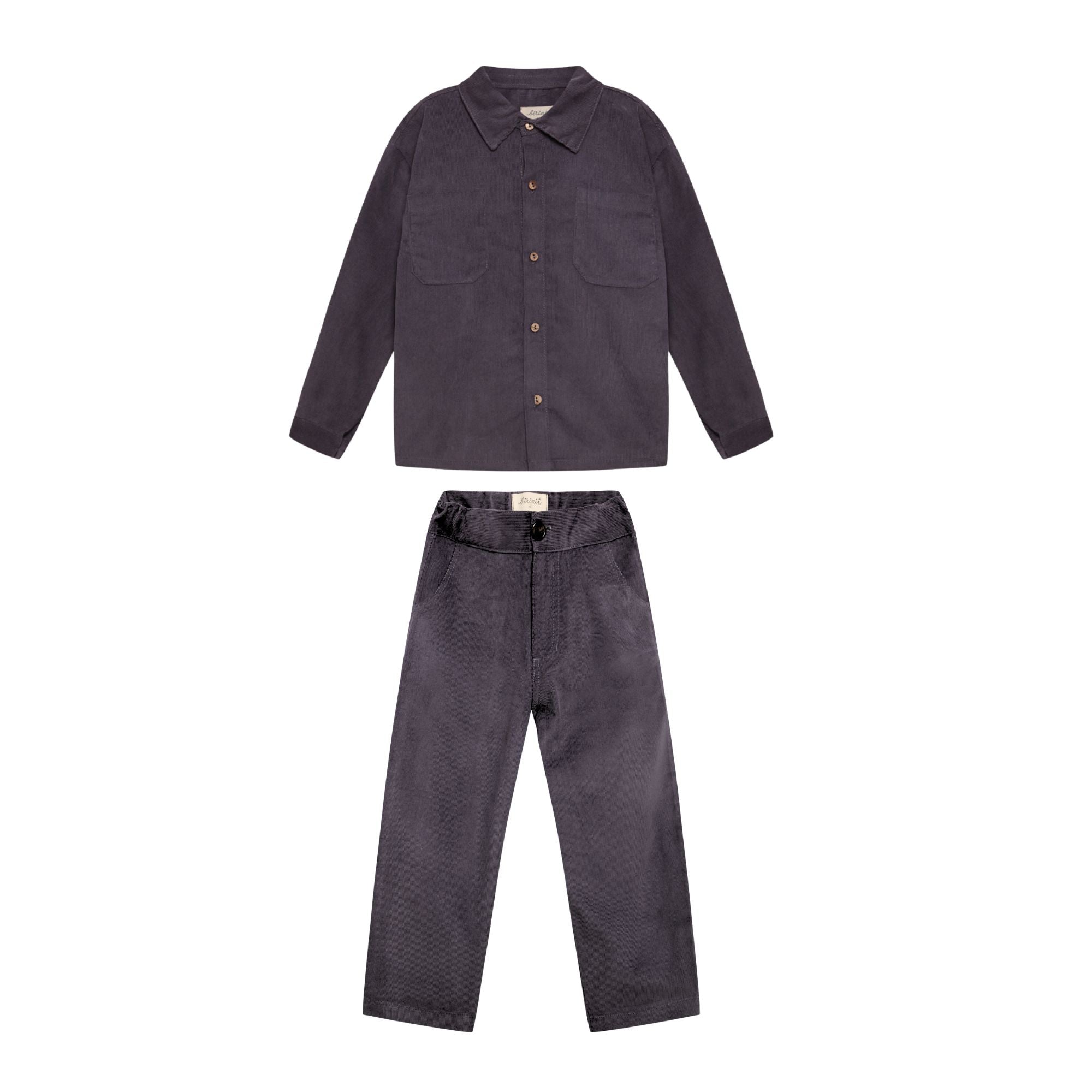 Corduroy Long Pants Set | Storm Blue