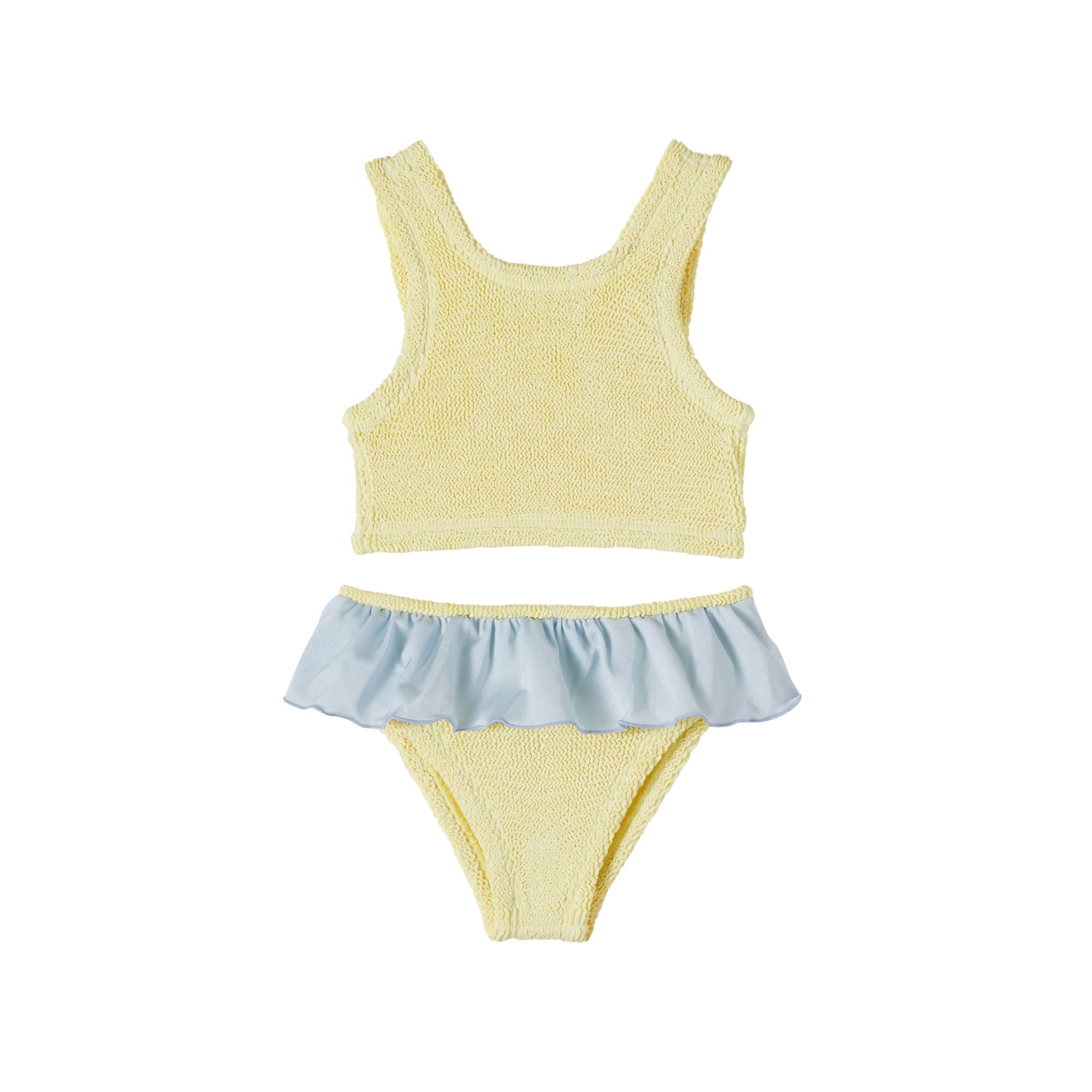 Duo Olive Bikini | Butter/Metallic Ice Blue