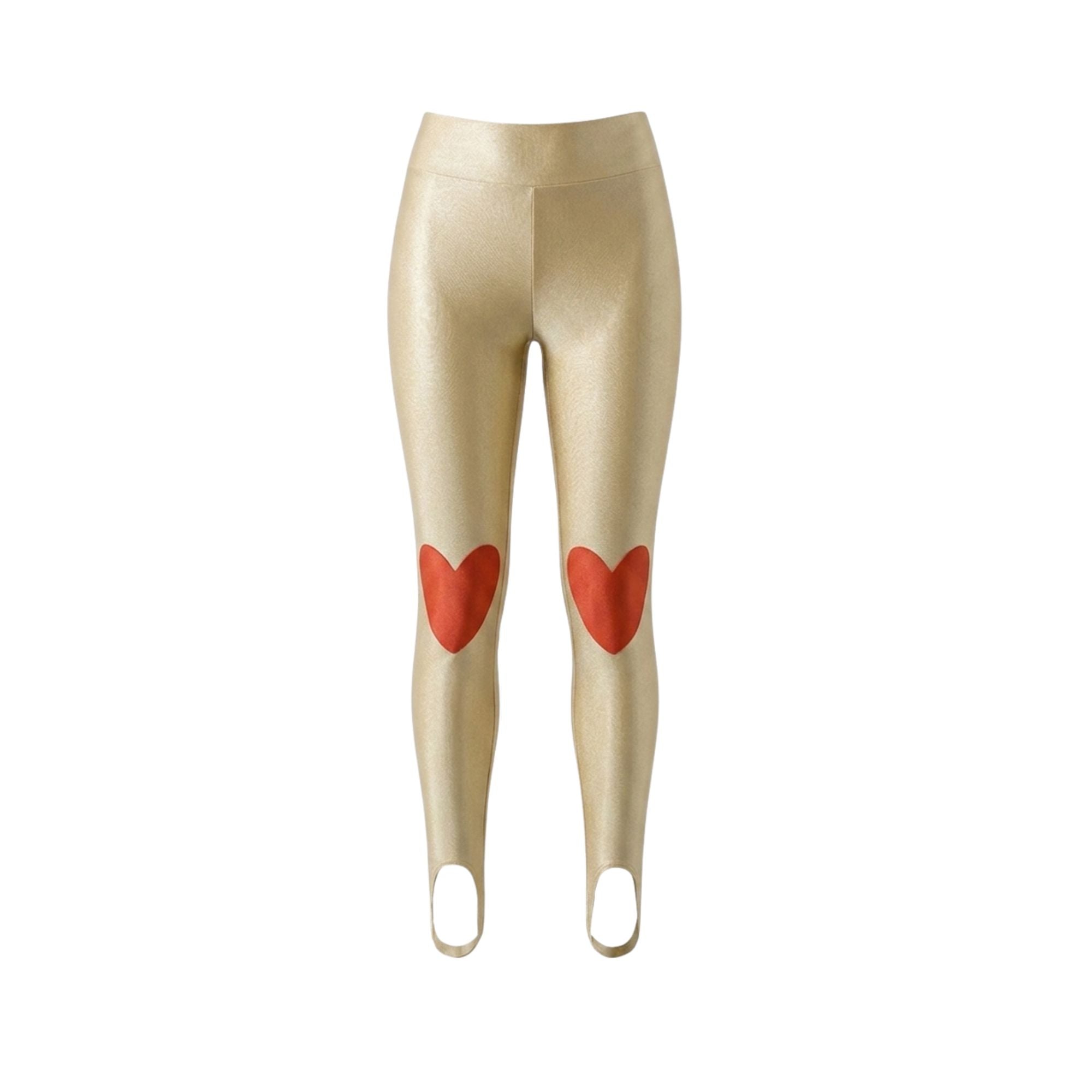 Heart Electra Leggings | Golden/Red