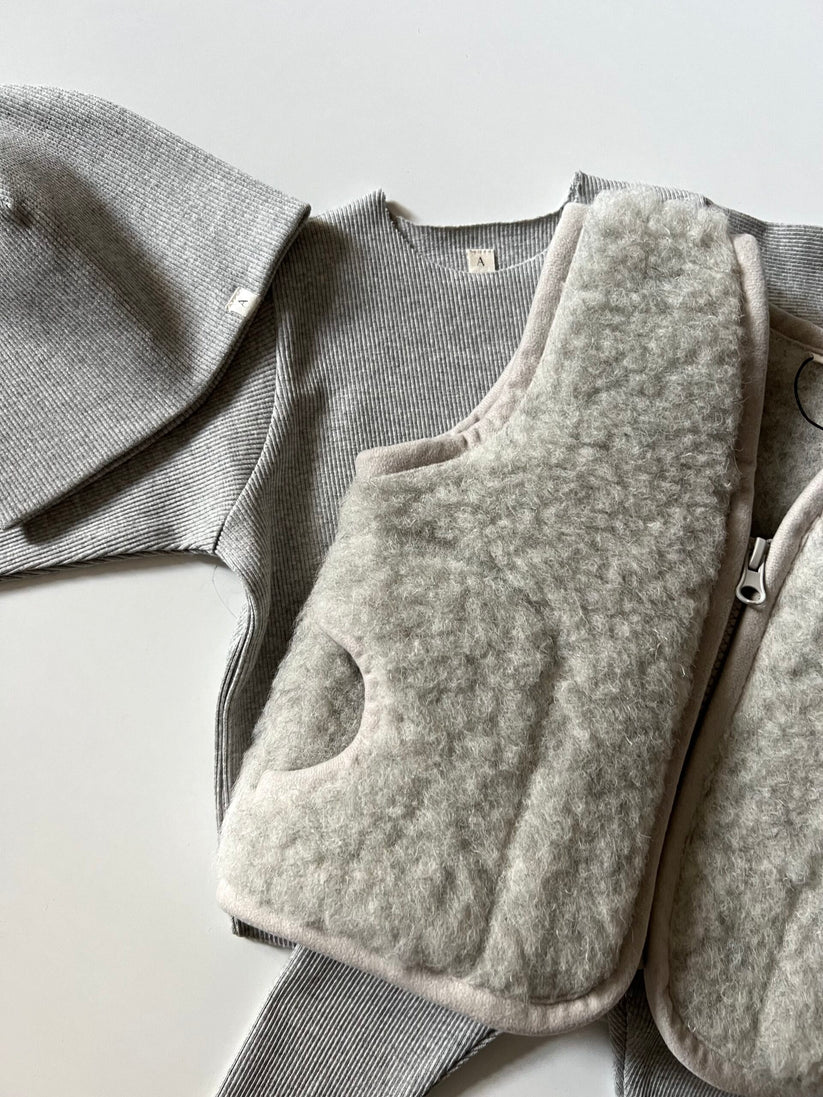 Wool Vest | Grey