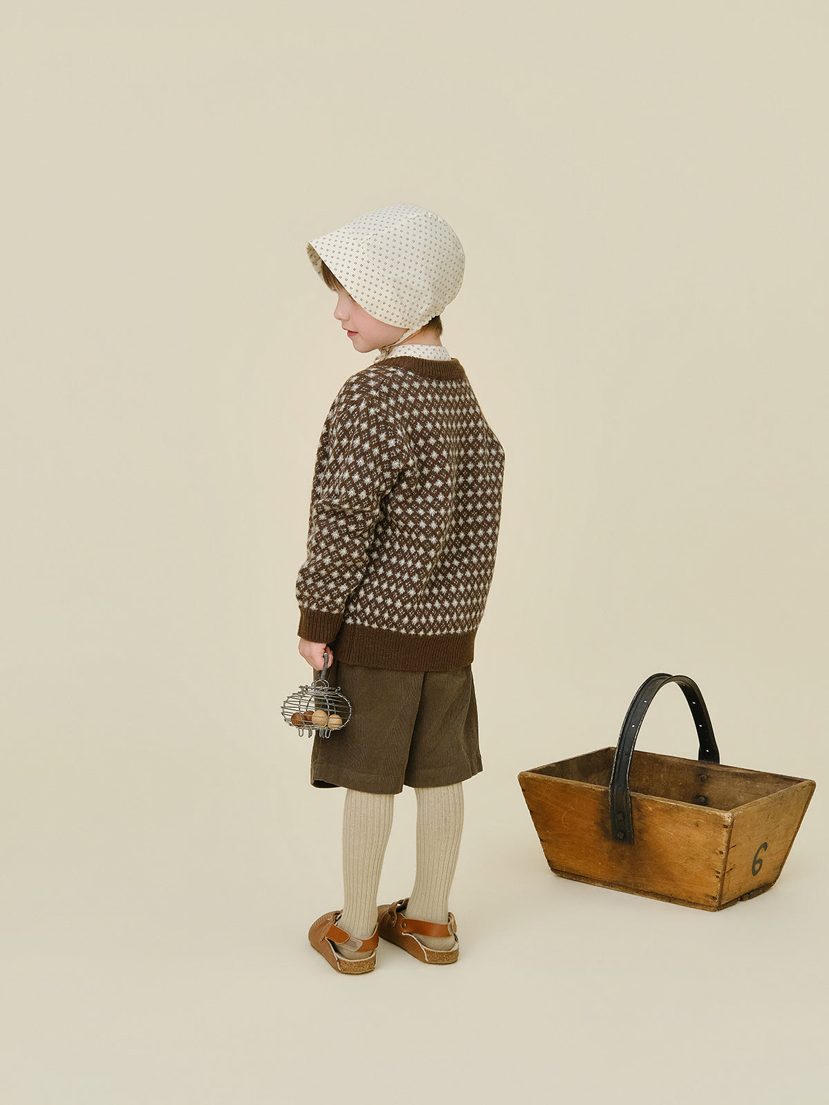 Maribel Knit & Corduroy Shorts | Dark Brown & Khaki
