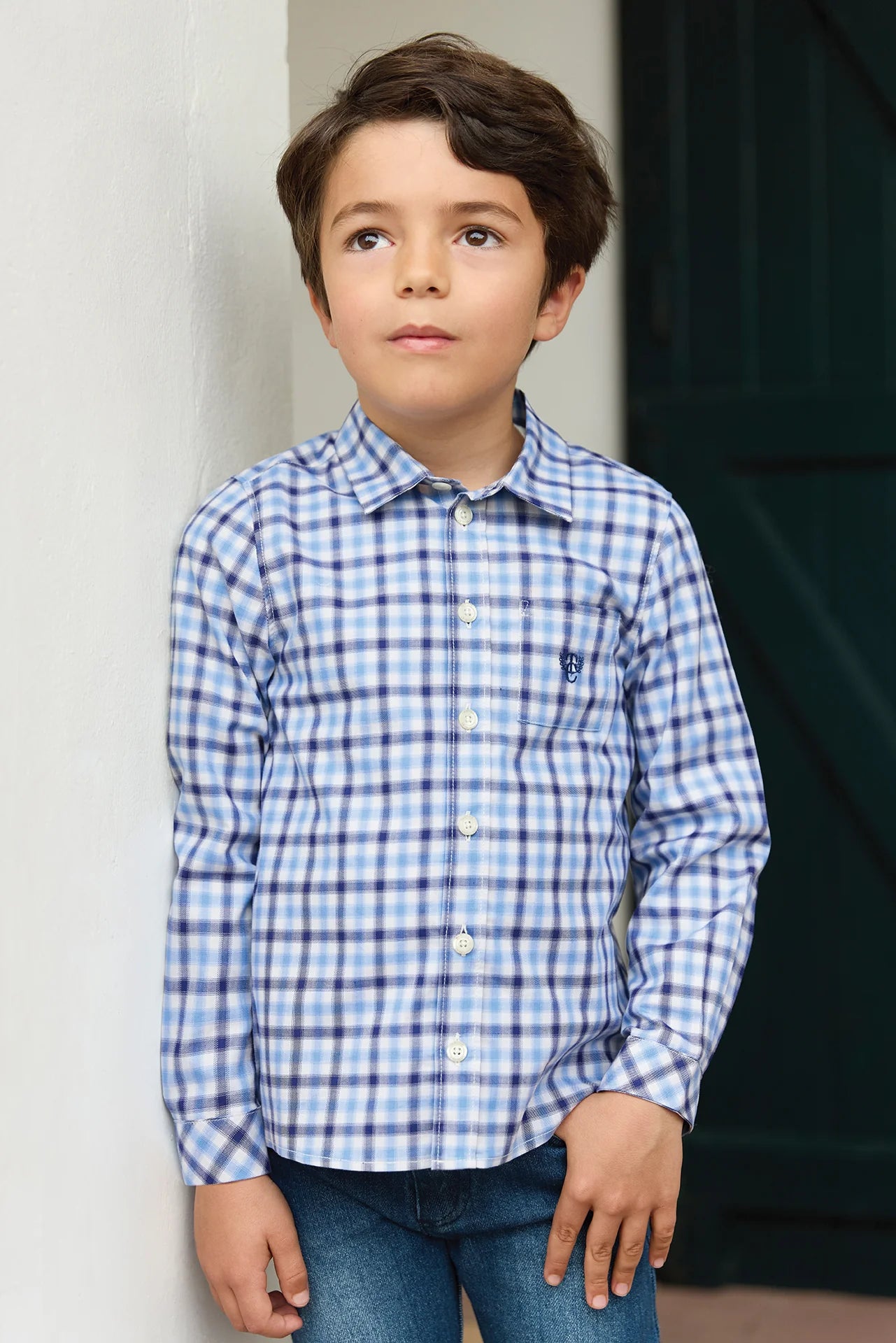 Checkered Shirt | Marine