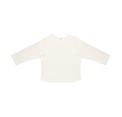 Rib Sweatshirt Set- White