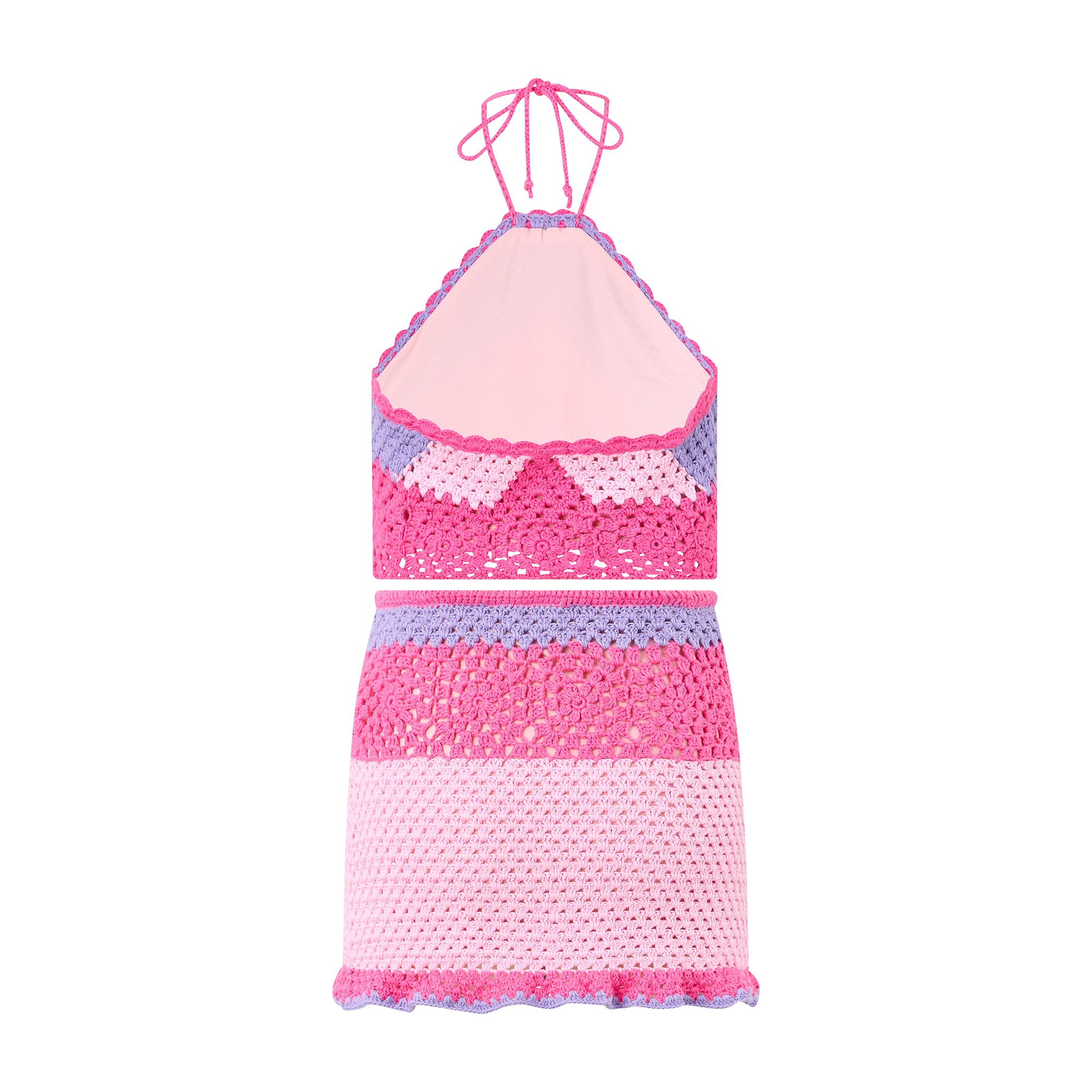 Molly Crochet Top |  Candy Pink / Purple