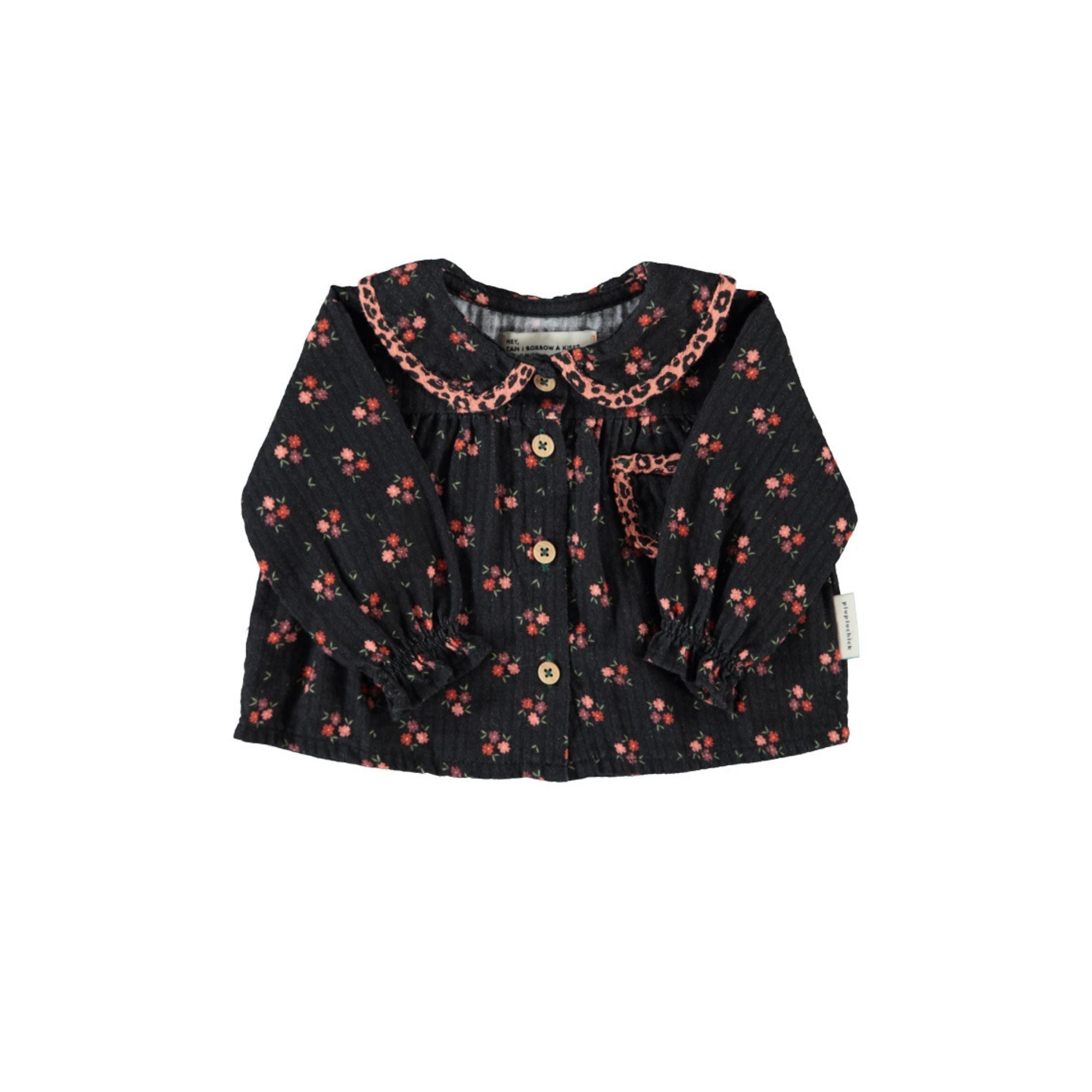 Baby Set | Black with Flowers