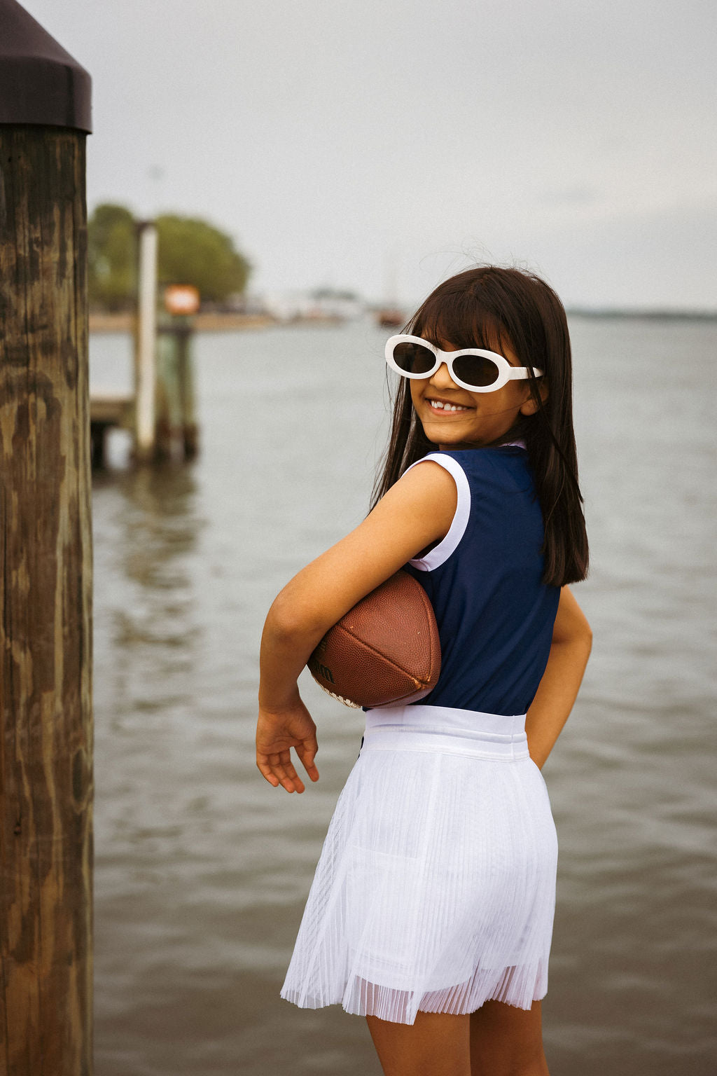Girls Pleated Skort | White