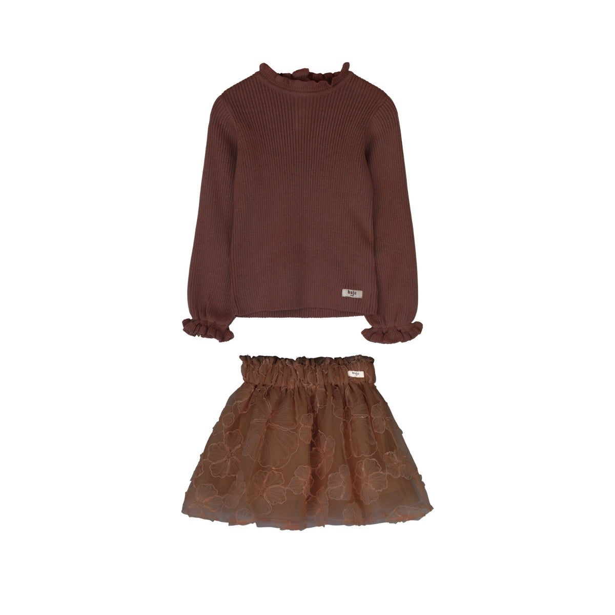 Nula Salli Skirt Set | Copper Brown