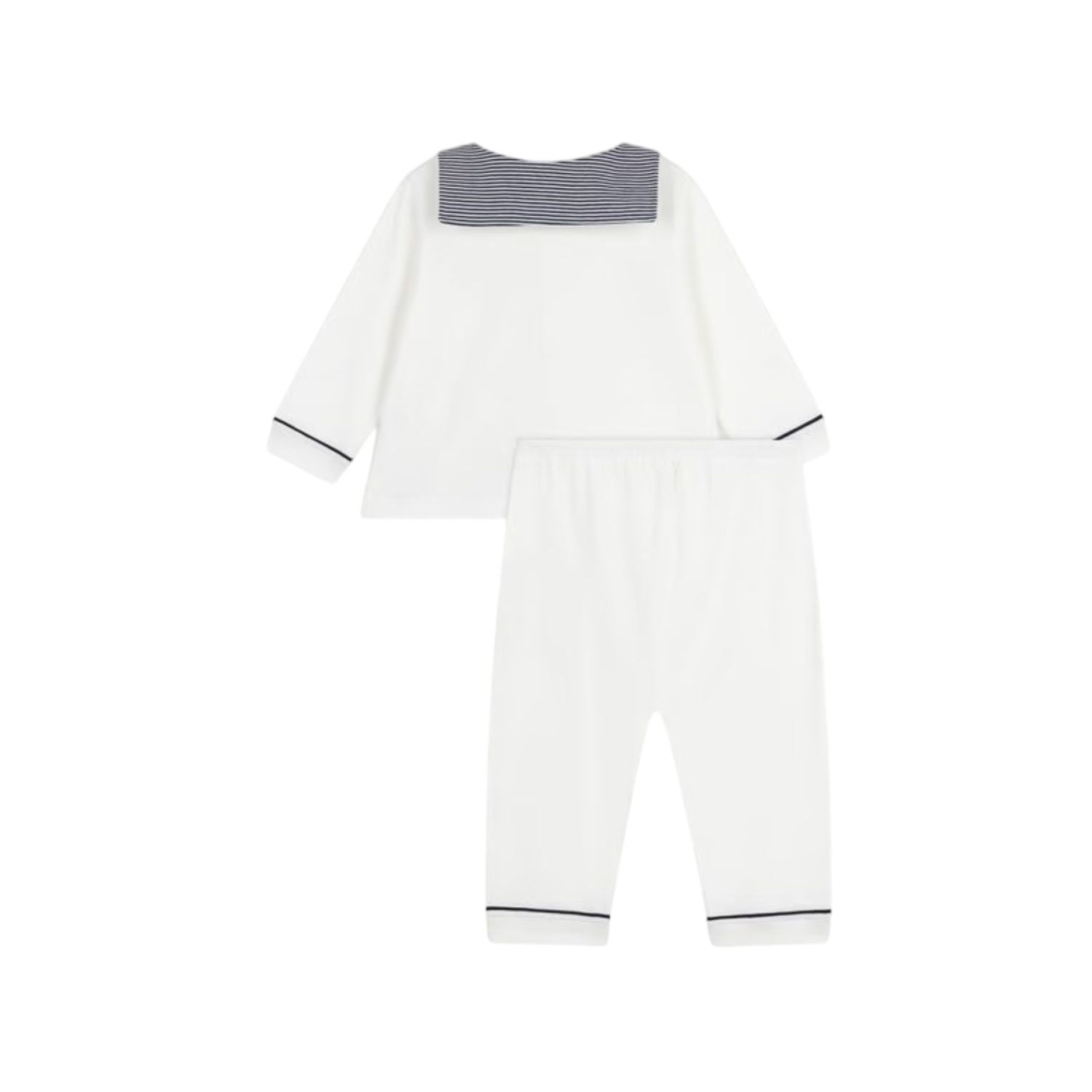 Baby Pyjamas Sailor Collar | Marshmallow White